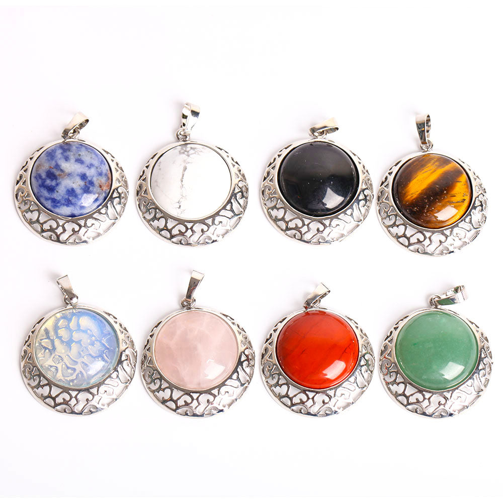 1.5 inch Healing Chakra Quartz Stone Pendant for Energy Balance