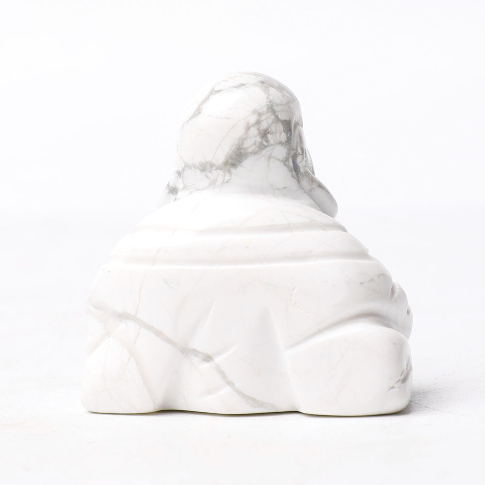 1.5 Inch Howlite Buddha Crystal Statue for Meditation