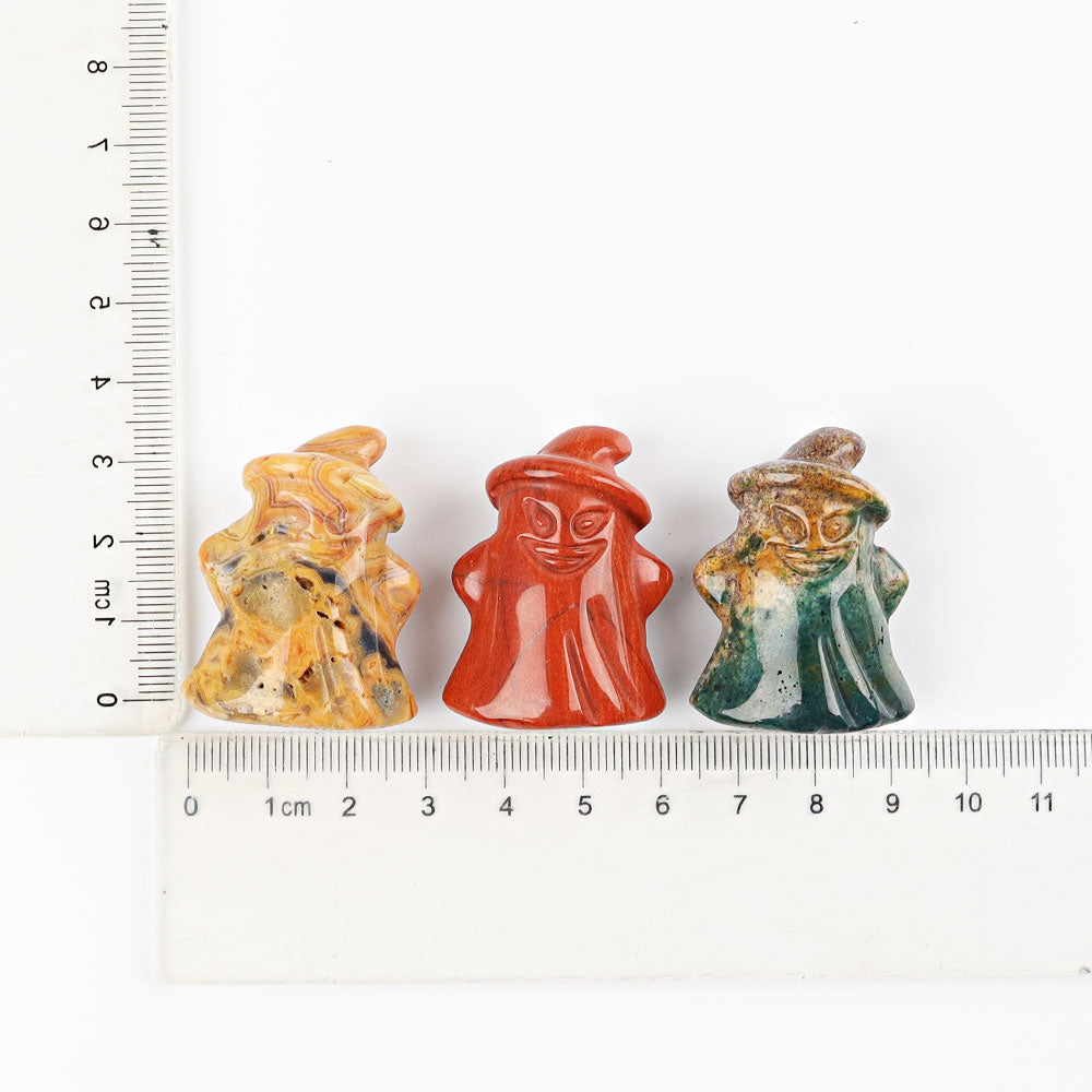 1.5 inch Mixed Crystal Ghost Carvings for Halloween