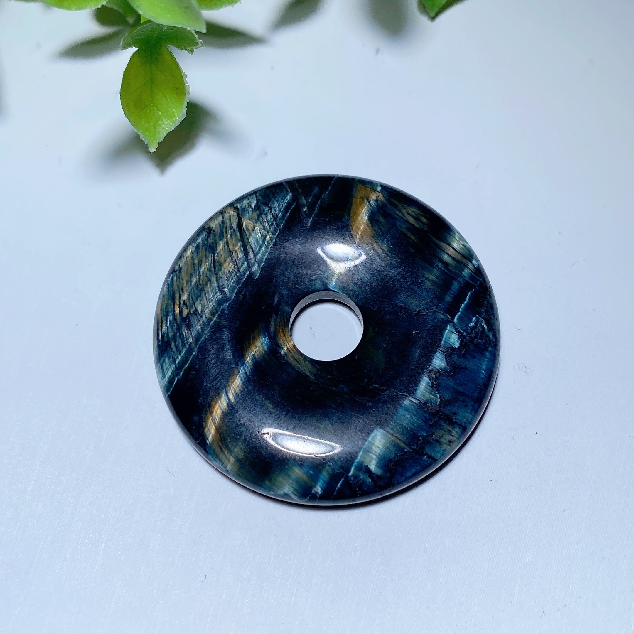 1.5 inch Mixed Crystal Healing Donut Pendant Spiritual Jewelry