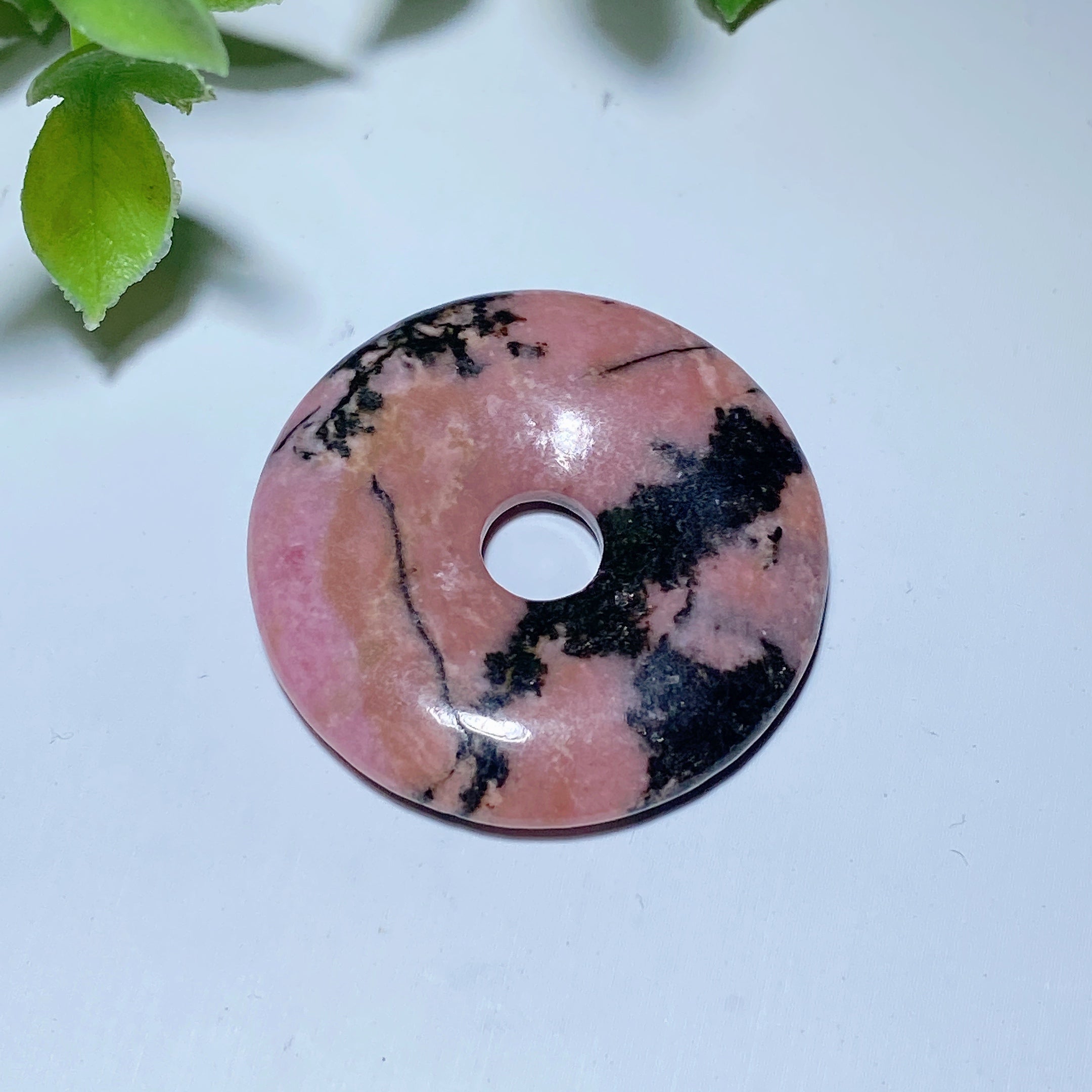 1.5 inch Mixed Crystal Healing Donut Pendant Spiritual Jewelry