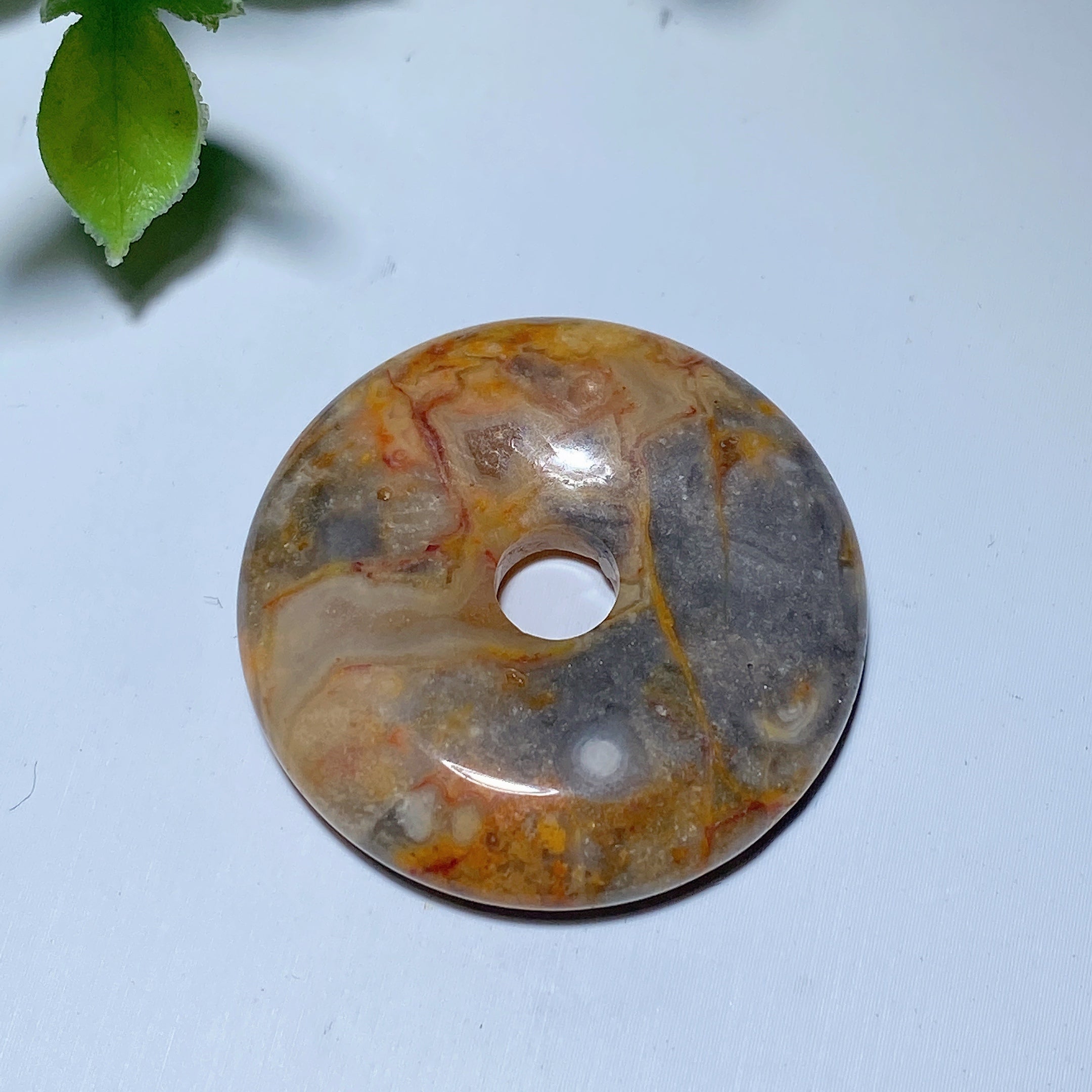 1.5 inch Mixed Crystal Healing Donut Pendant Spiritual Jewelry