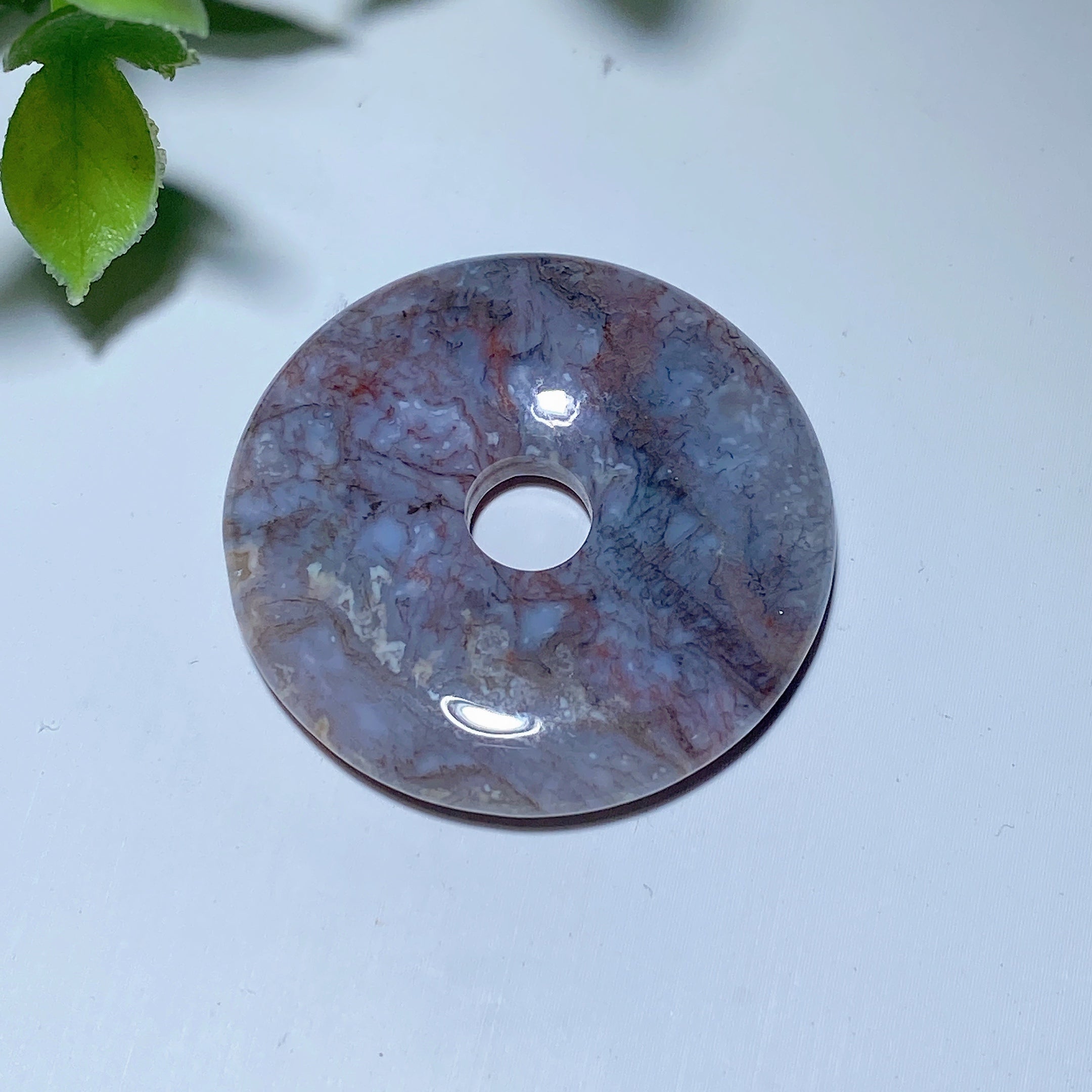 1.5 inch Mixed Crystal Healing Donut Pendant Spiritual Jewelry