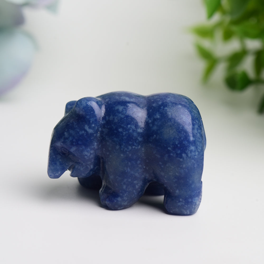 1.5 inch Mixed Crystal Polar Bear Carving for Healing