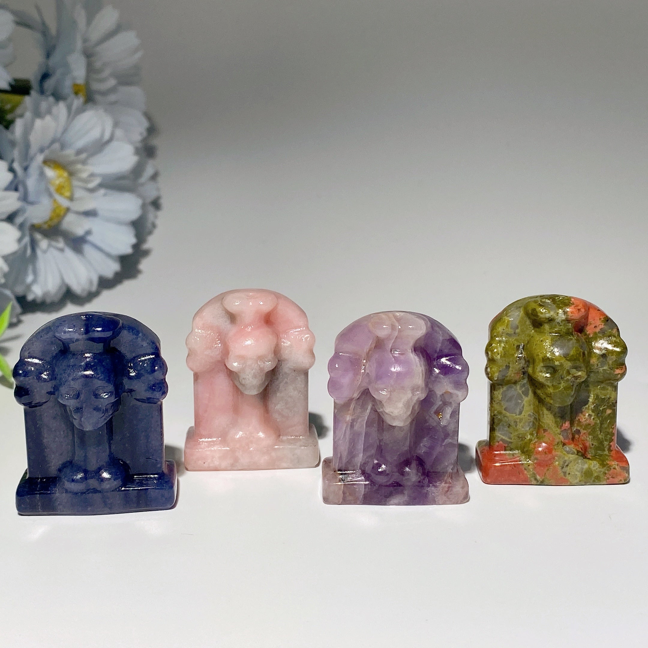 1.5 inch Mixed Crystal Tombstone Figurines for Healing
