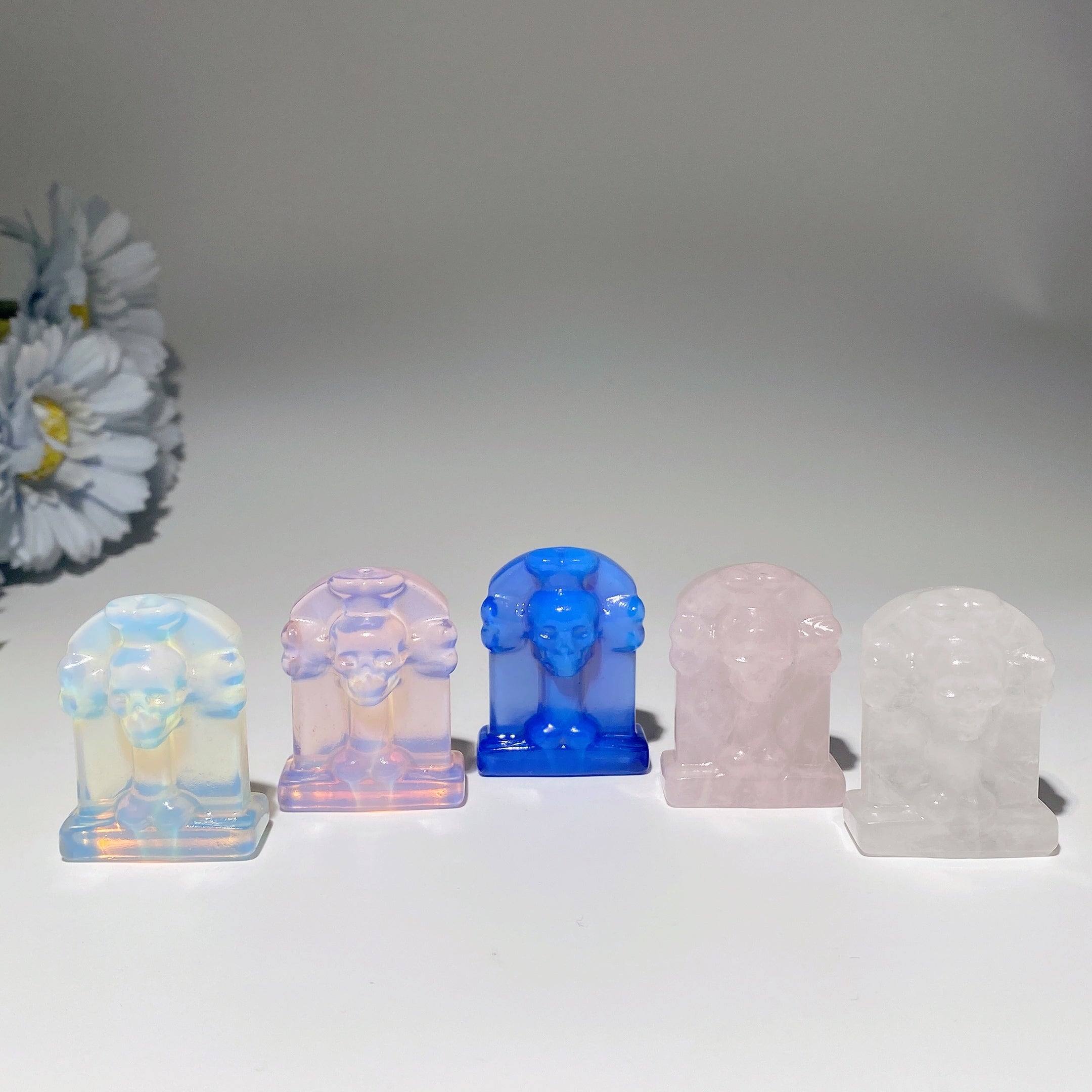 1.5 inch Mixed Crystal Tombstone Figurines for Healing