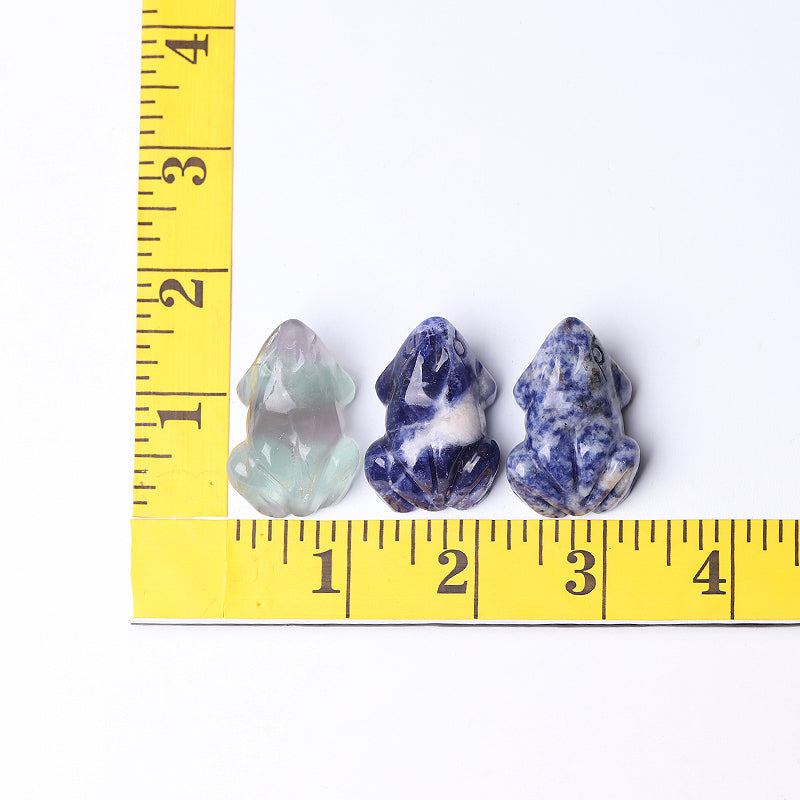 1.5 inch Polished Crystal Frog Figurines for Decor