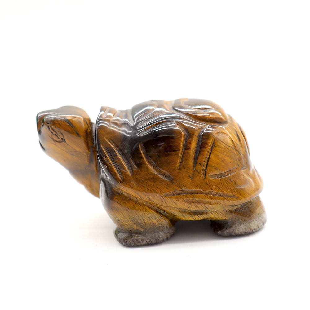 1.5in Rose Quartz Crystal Turtle Sculpture for Luck