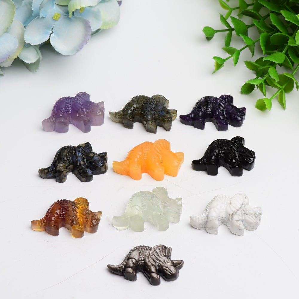 1.6 inch Mixed Crystal Dinosaur Figurine for Healing