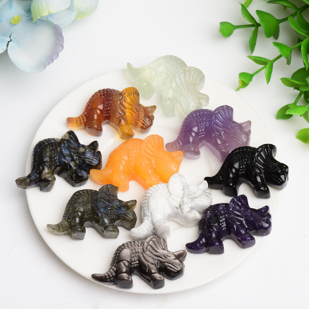 1.6 inch Mixed Crystal Dinosaur Figurine for Healing