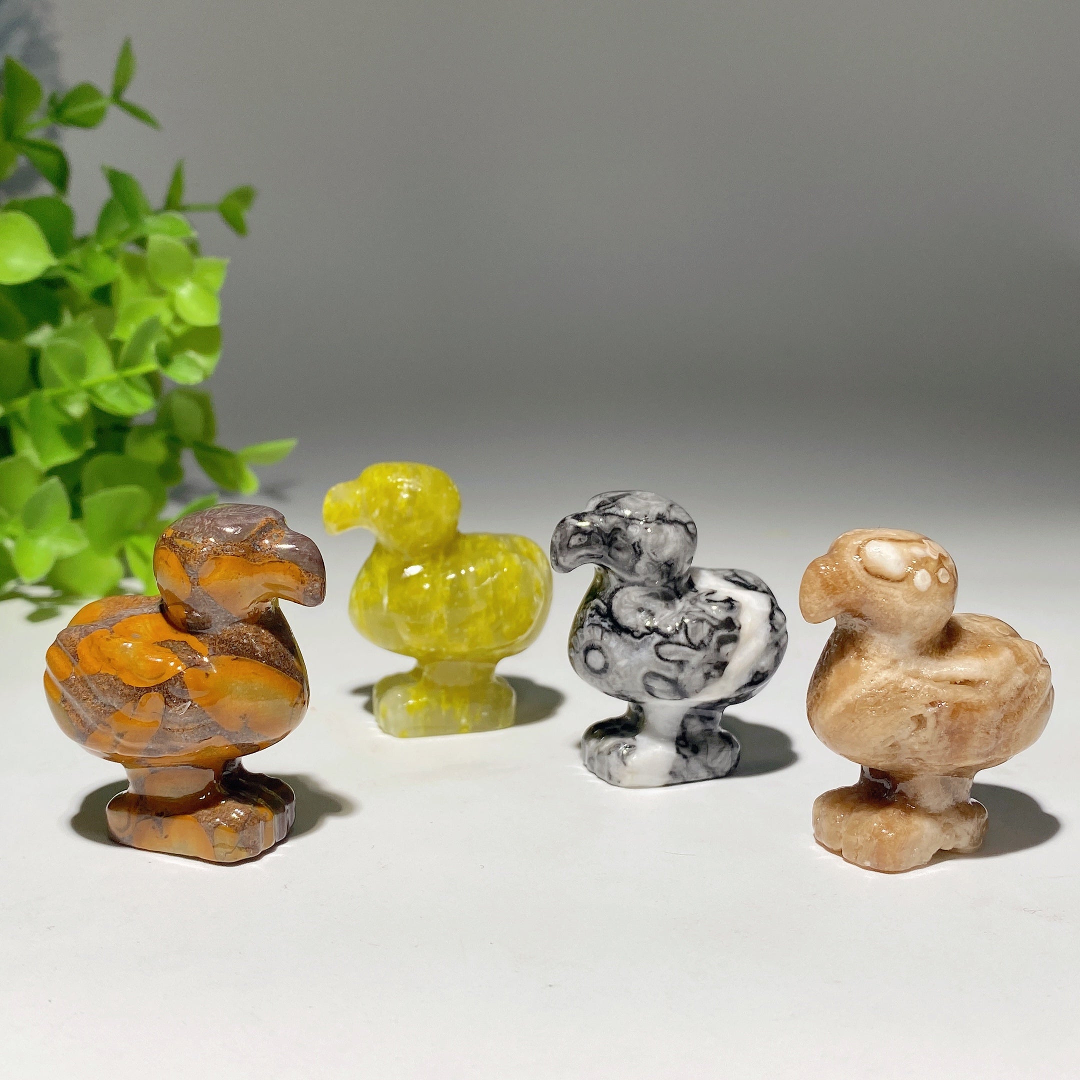 1.6 Inch Mixed Crystal Flamingo Carving Figurine Healing