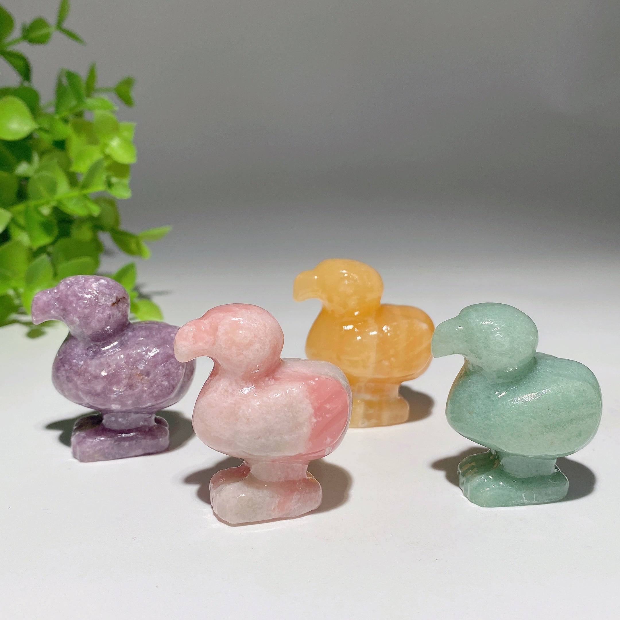 1.6 Inch Mixed Crystal Flamingo Carving Figurine Healing