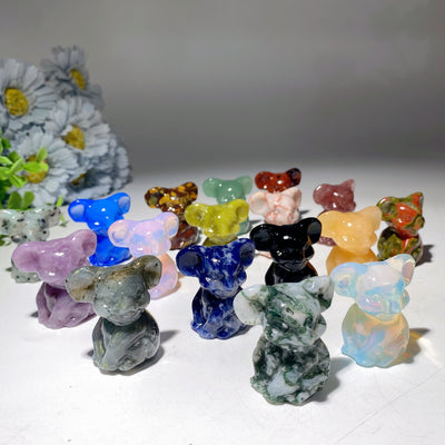 1.6 inch Mixed Crystal Koala Carvings Healing Figurines