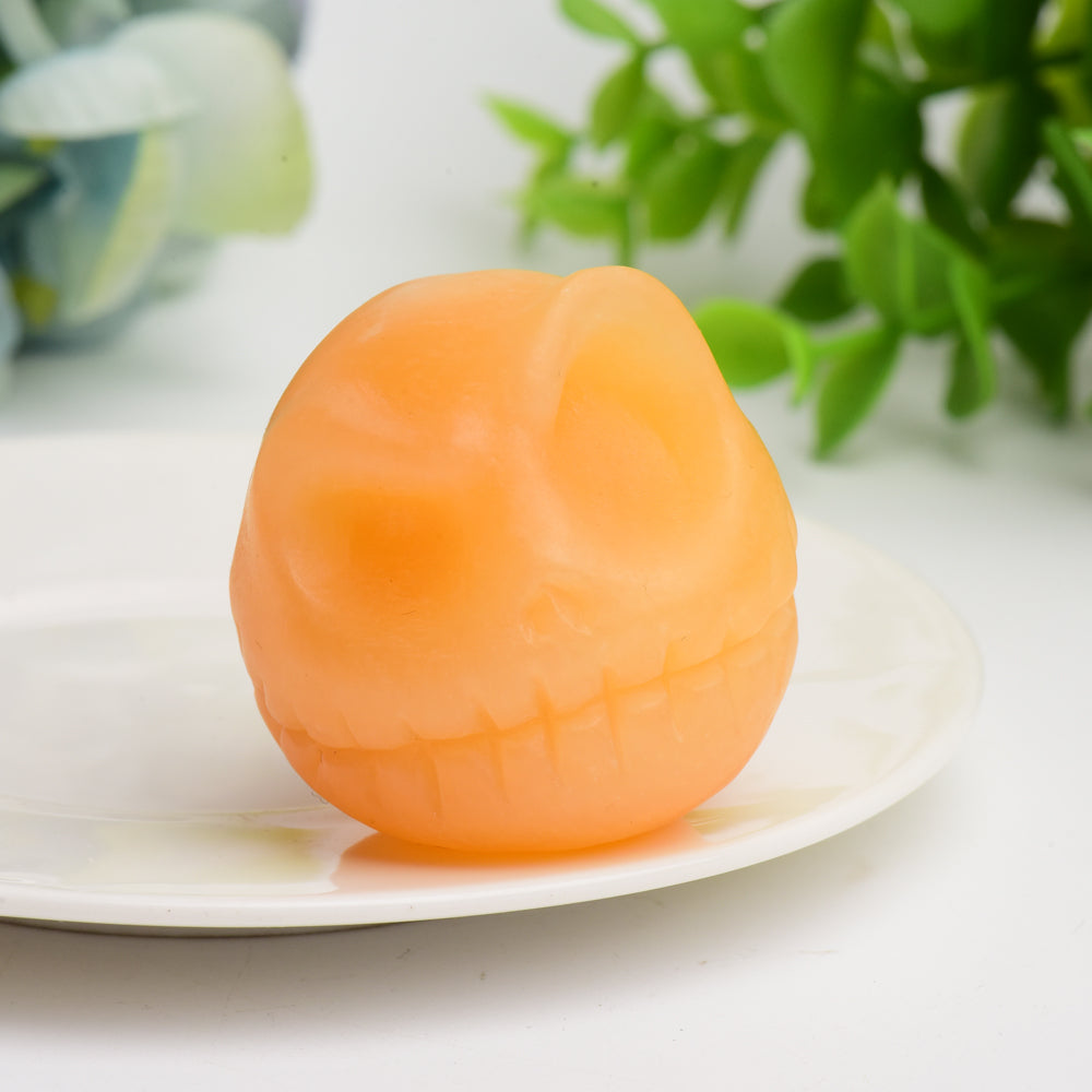 1.6 Inch Mixed Crystal Skull Carving for Healing & Meditation