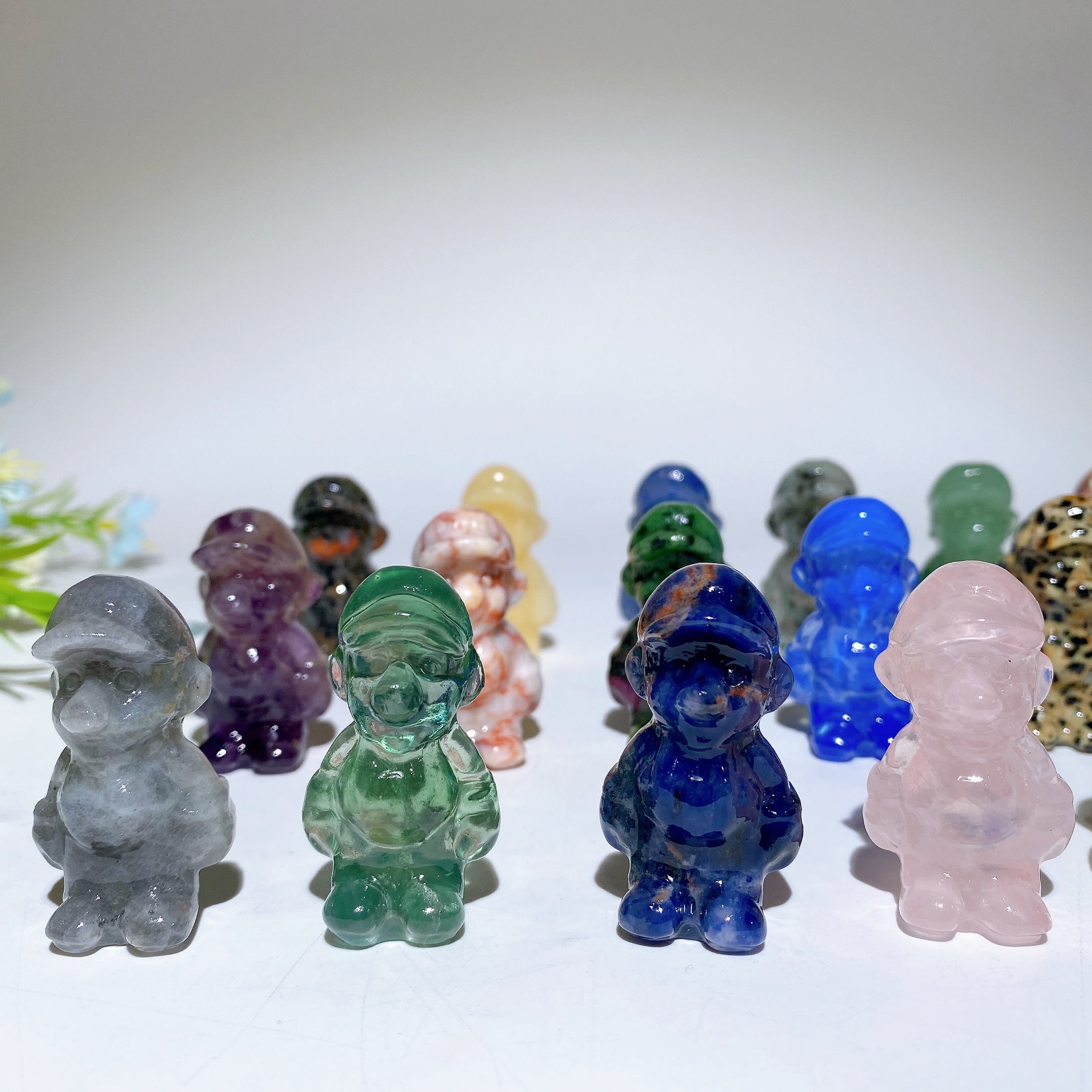 1.6" Mixed Crystal Figurines for Healing and Meditation