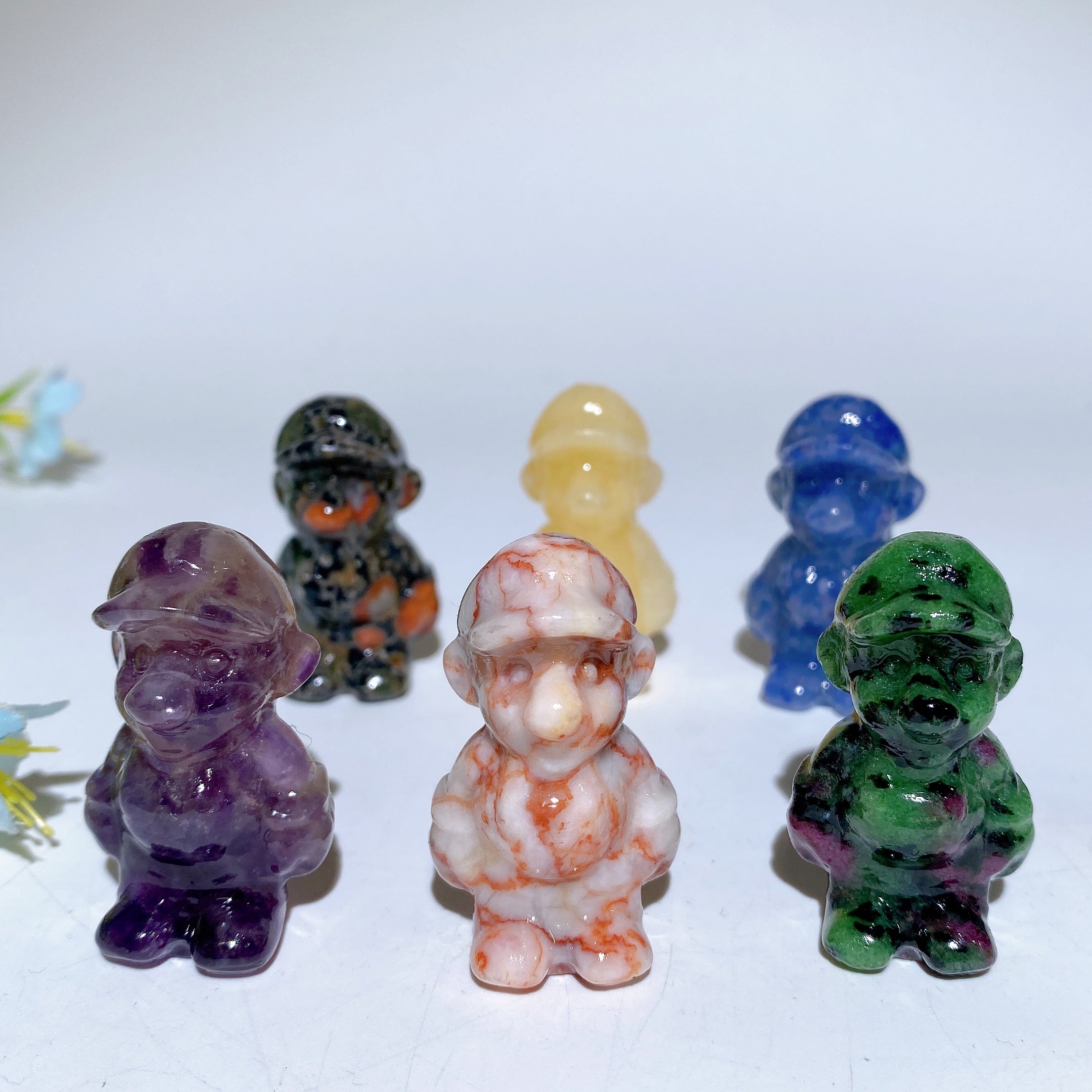1.6" Mixed Crystal Figurines for Healing and Meditation