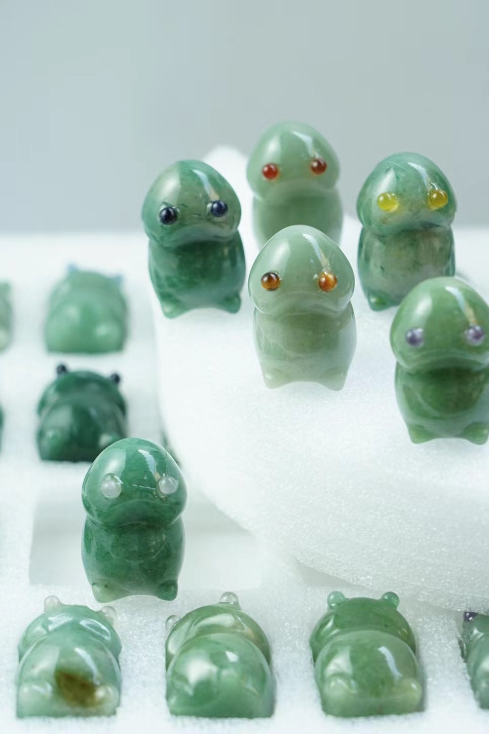 1.6" Mixed Crystal Mini Ding Ding Rabbit Figurine for Healing