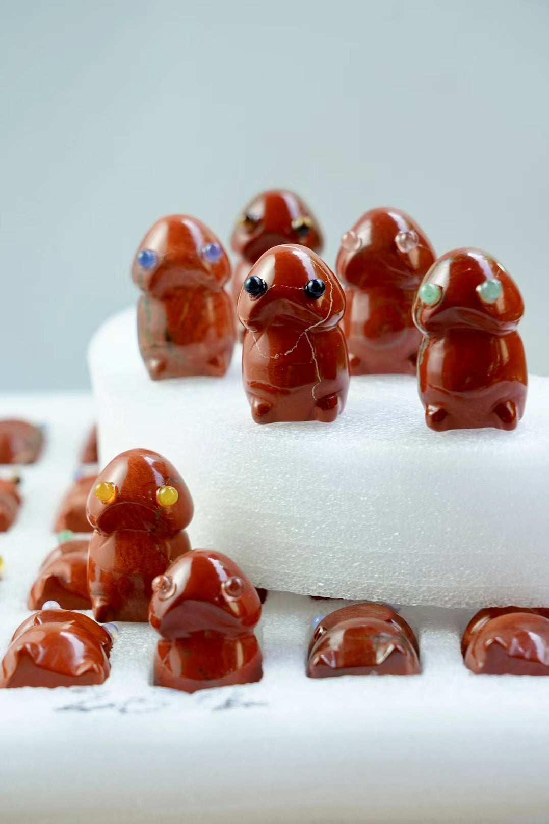 1.6" Mixed Crystal Mini Ding Ding Rabbit Figurine for Healing