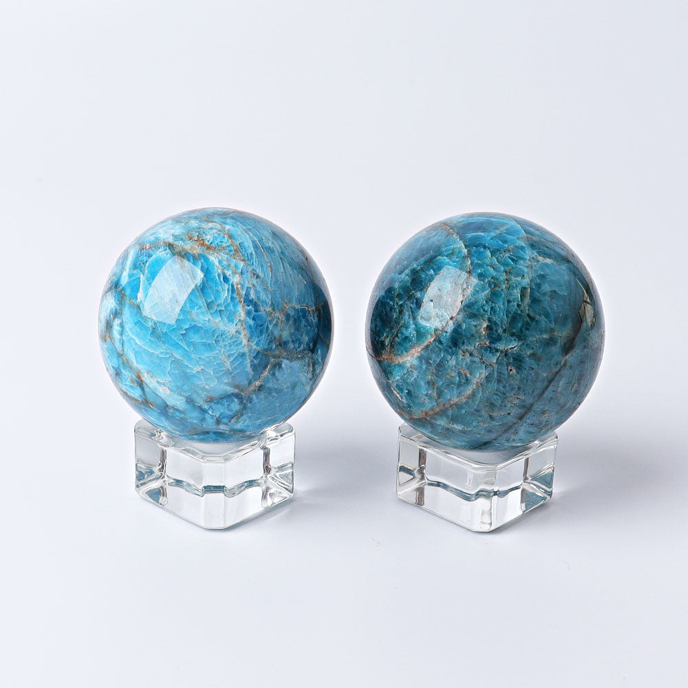 1.7 inch Blue Apatite Crystal Healing Sphere for Energy