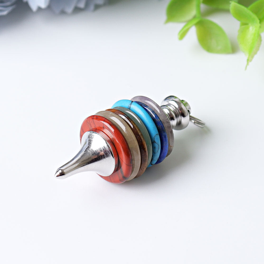 1.7 inch Chakra Crystal Healing Pendulum for Energy Balance