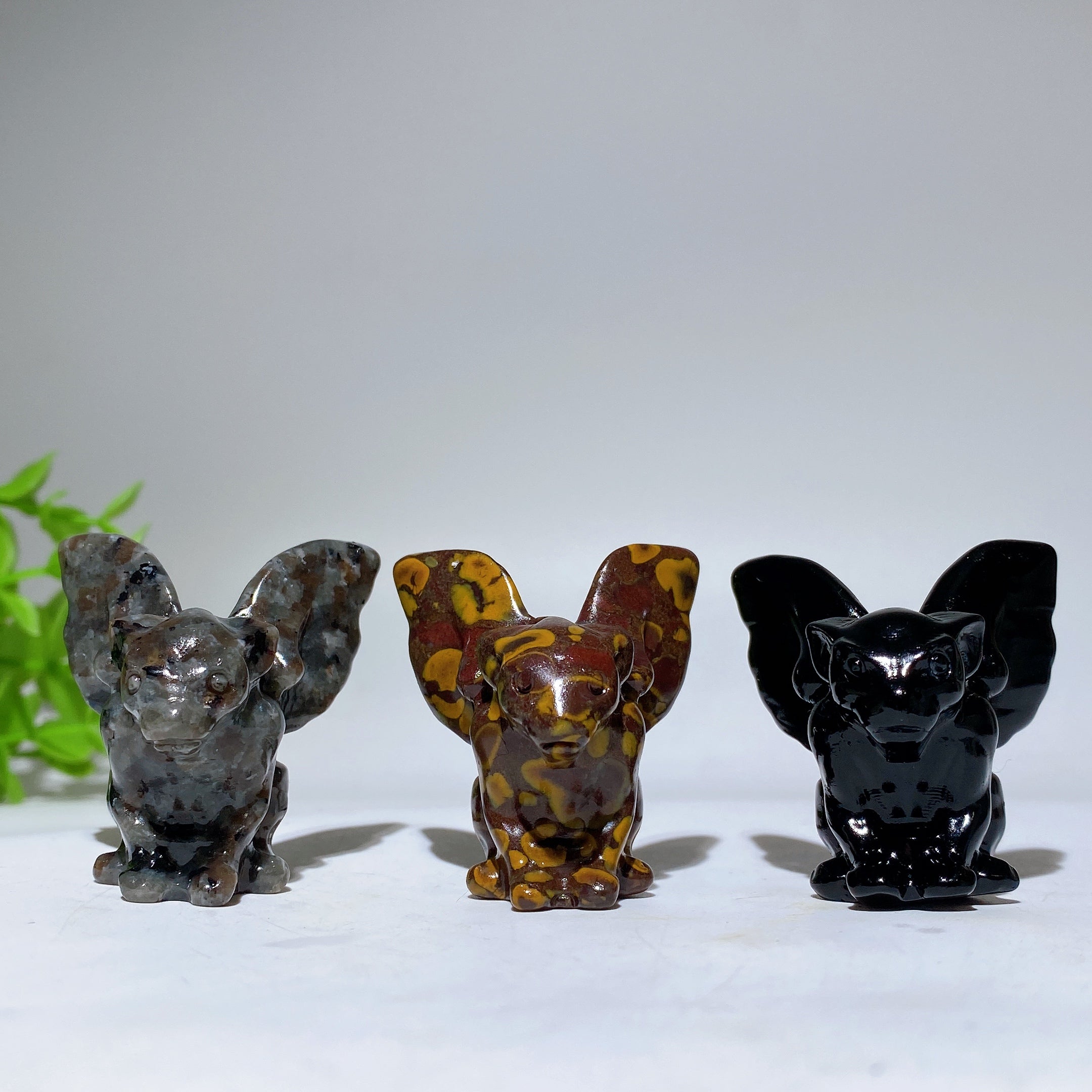1.7-inch Crystal Gargoyle Carving Figurine Healing Statue
