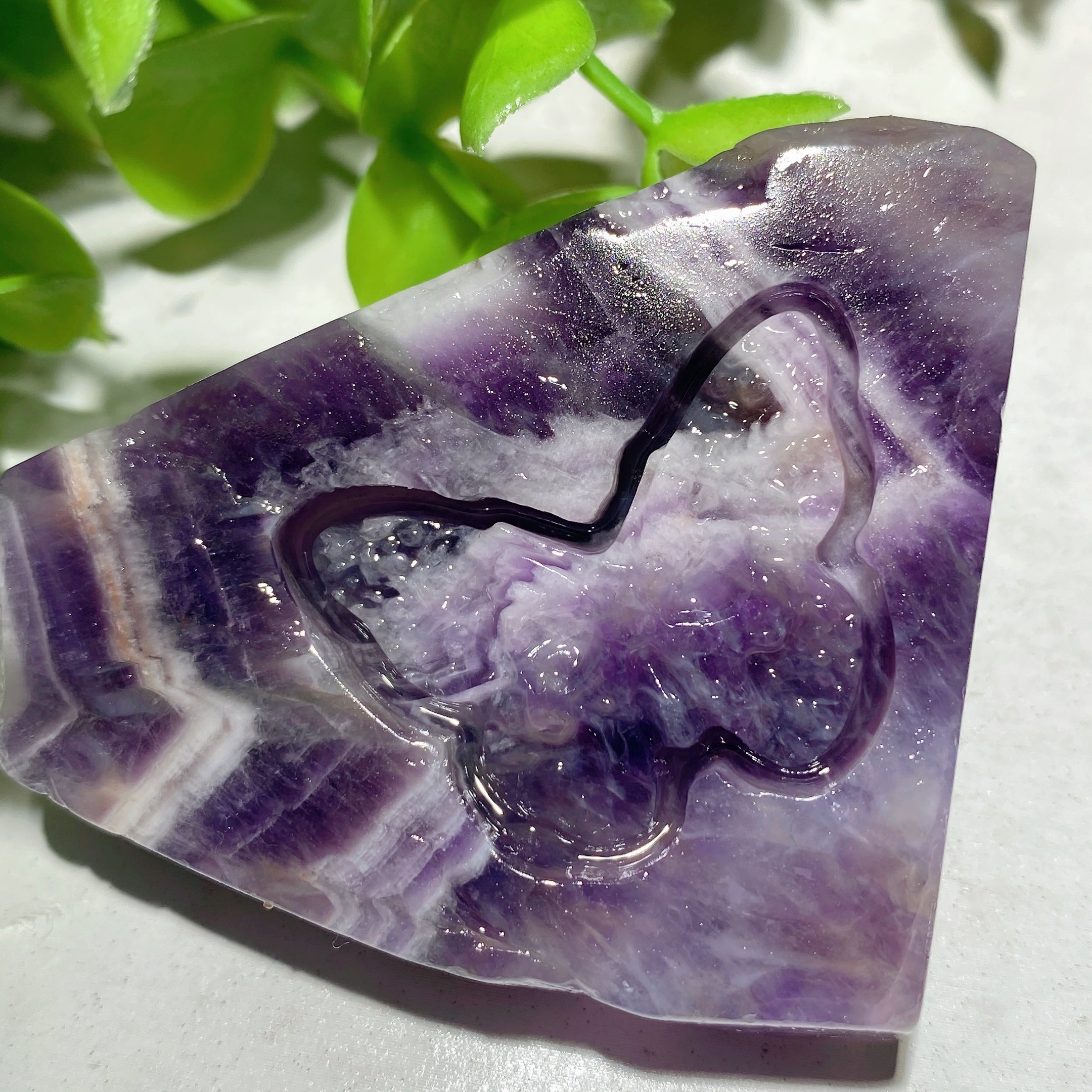 1.8-2.2 inch Mixed Crystal Slabs with Butterfly Skull Carvings