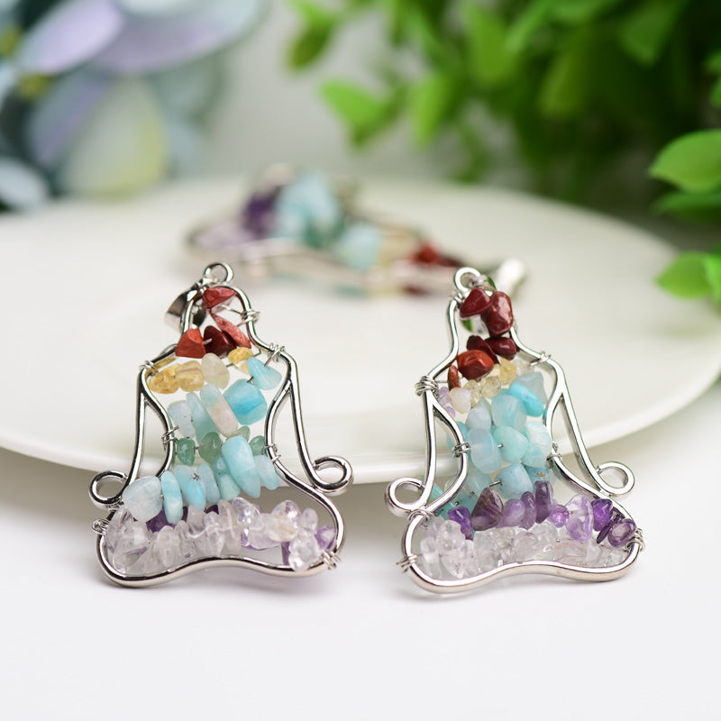 1.8 Inch Chakra Crystal Pendant for Spiritual Healing