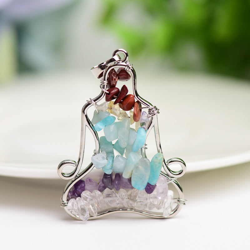 1.8 Inch Chakra Crystal Pendant for Spiritual Healing