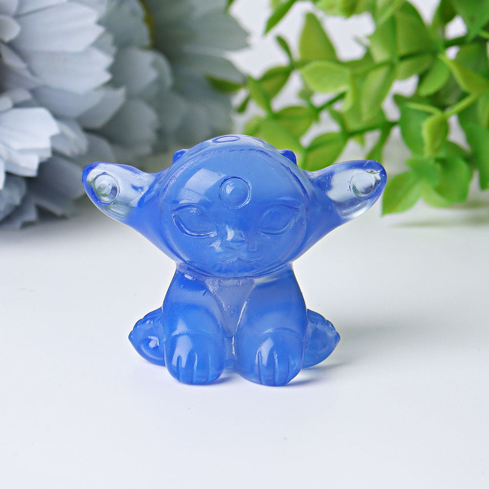 1.8 Inch Opalite Elf Crystal Figurine Carvings