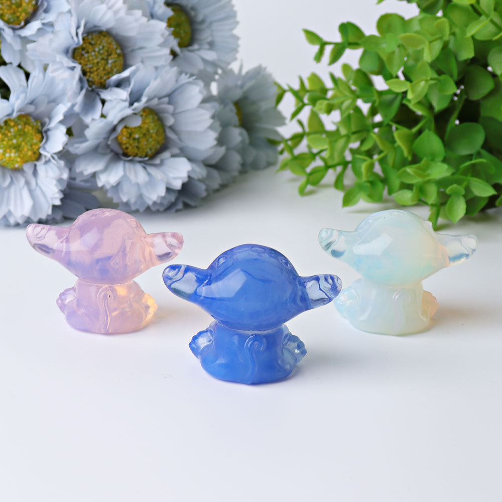 1.8 Inch Opalite Elf Crystal Figurine Carvings