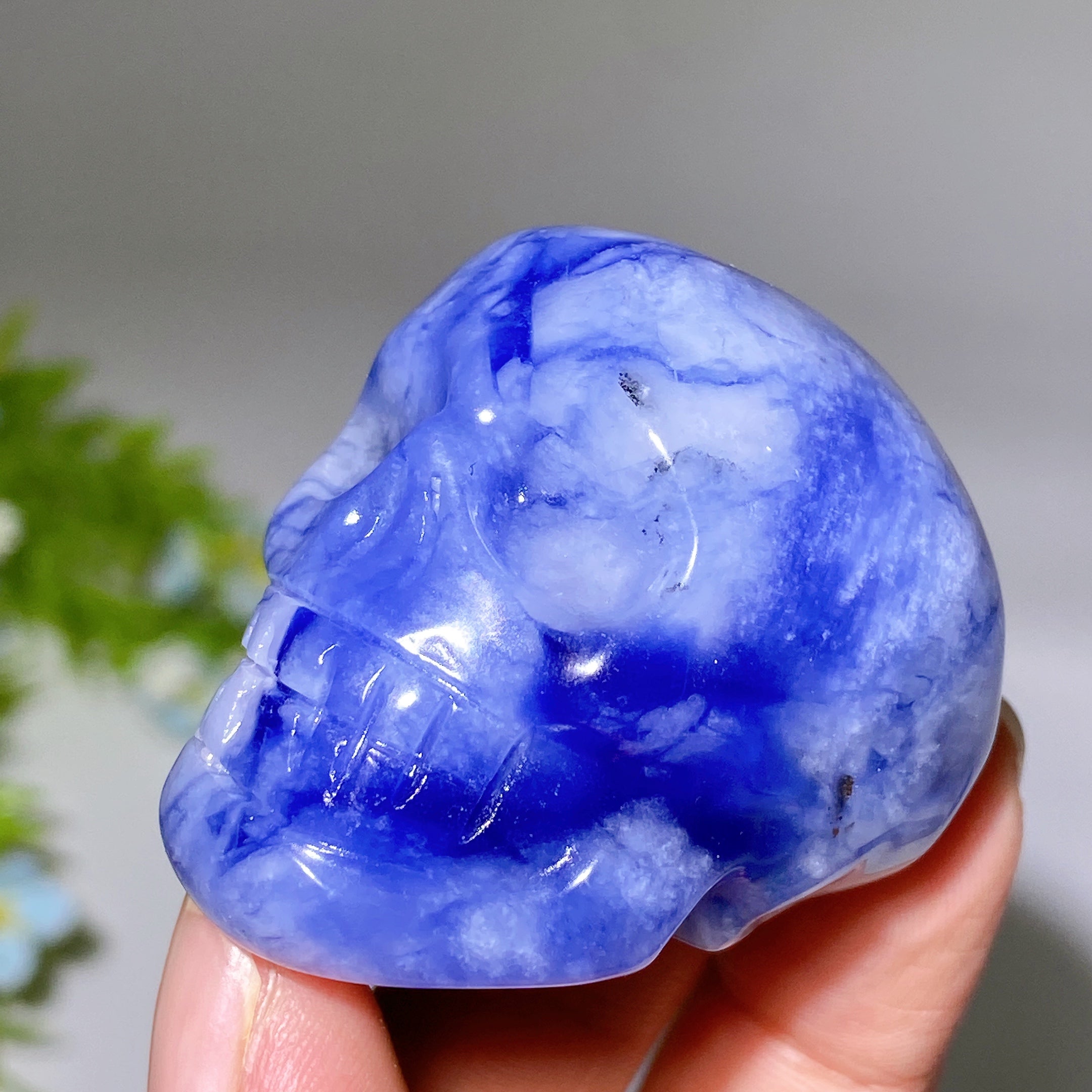 1.8 Inch Sodalite Crystal Skull Carving for Healing