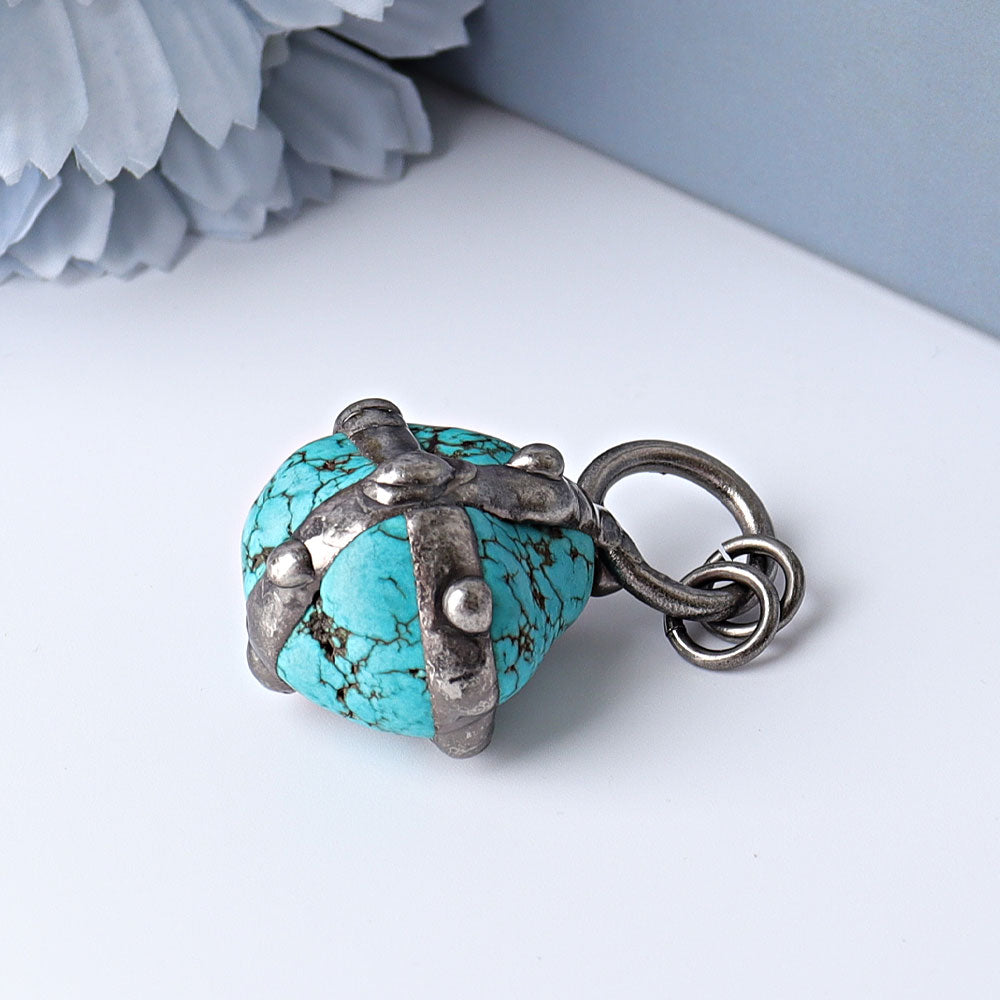 1.8 Inch Turquoise Pendant for Handmade Jewelry