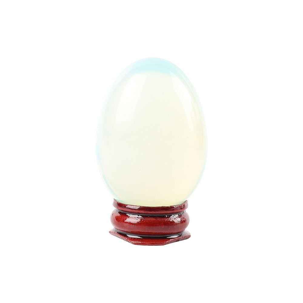 1.88" Cat Eye Crystal Egg Palm Stone for Healing