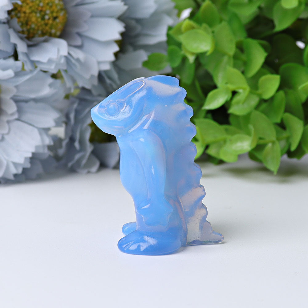 1.88 Inch Blue Opalite Crystal Dinosaur Figurine