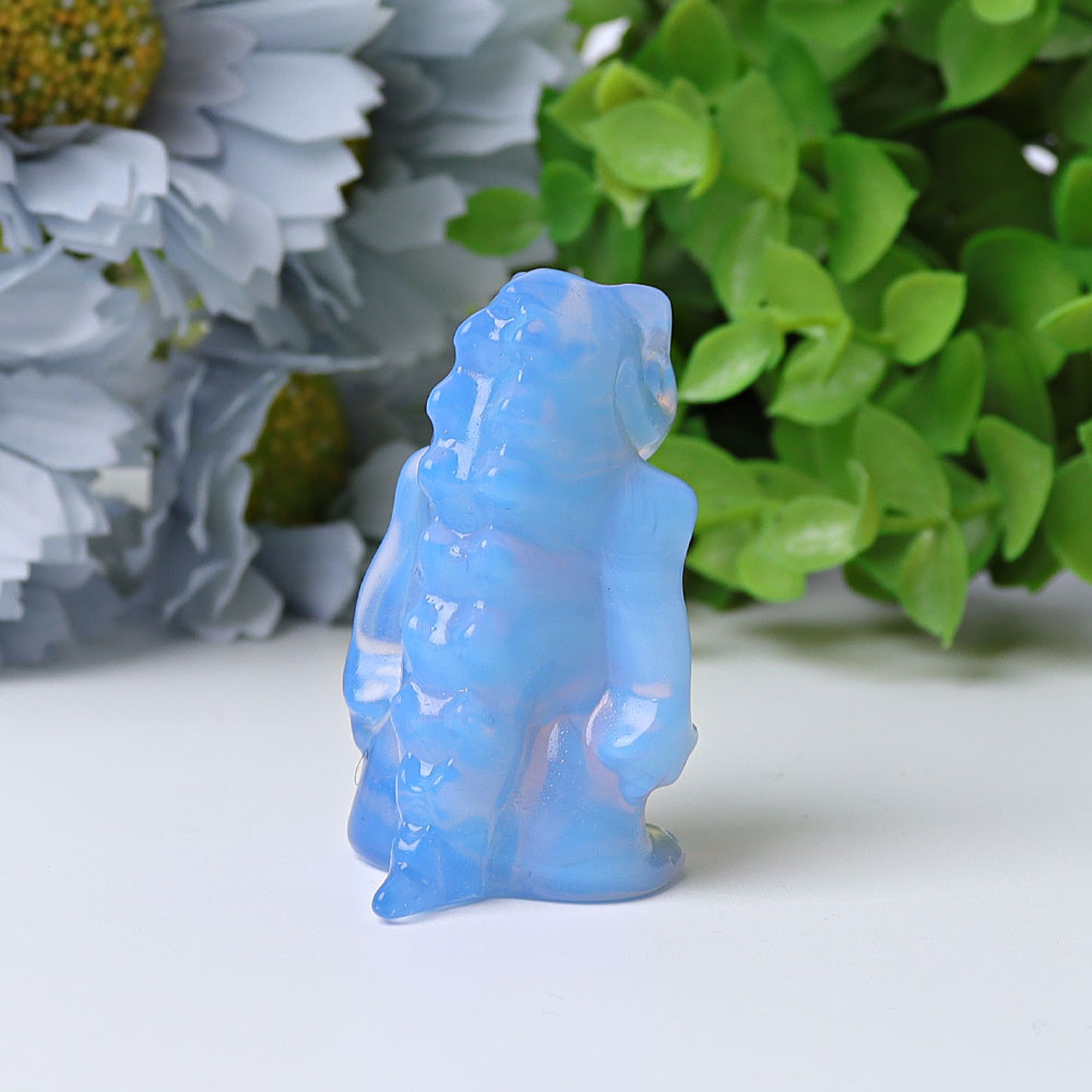 1.88 Inch Blue Opalite Crystal Dinosaur Figurine