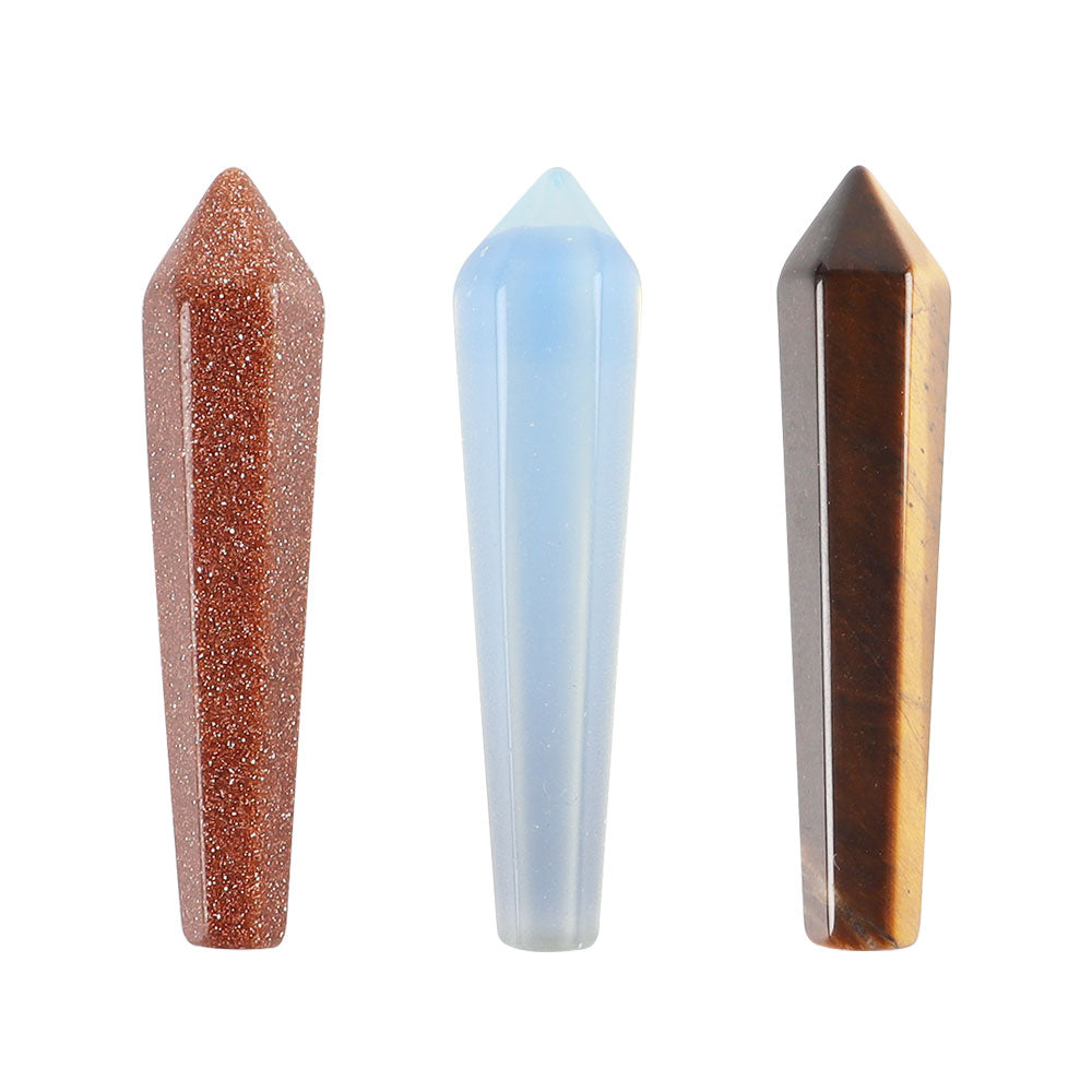 1.89-2.05 inch Crystal Arrowhead Wand Point for Healing
