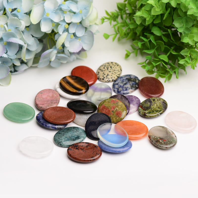 1.8inch Mixed Crystal Worry Stones for Anxiety Relief