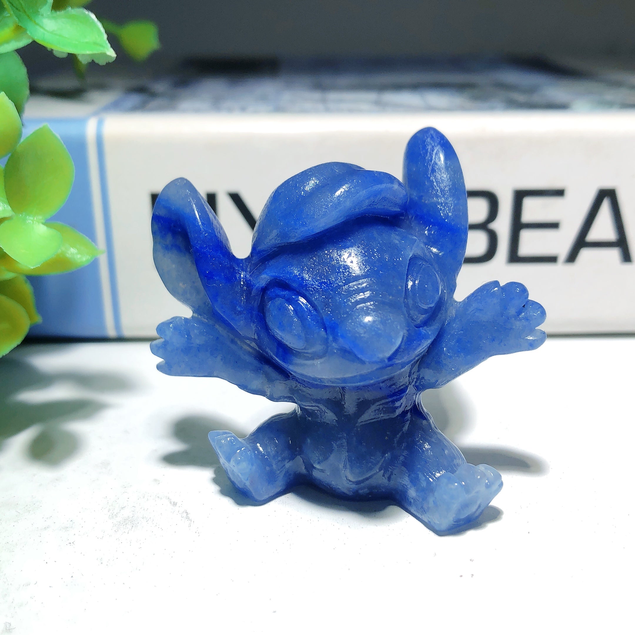 1.9-2.1 inch Blue Aventurine Carved Crystal Healing Stone