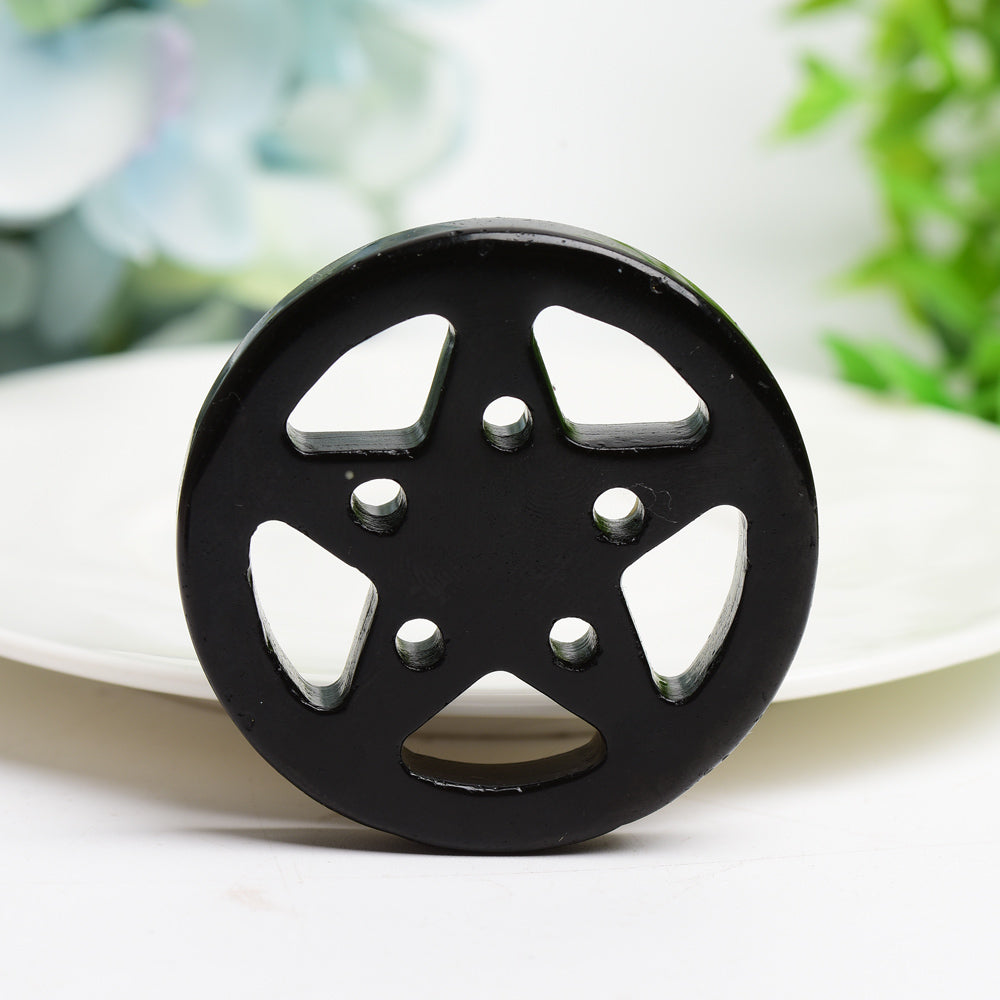 1.9-2.5 Inch Mixed Crystal Star Plate Pentagram for Healing