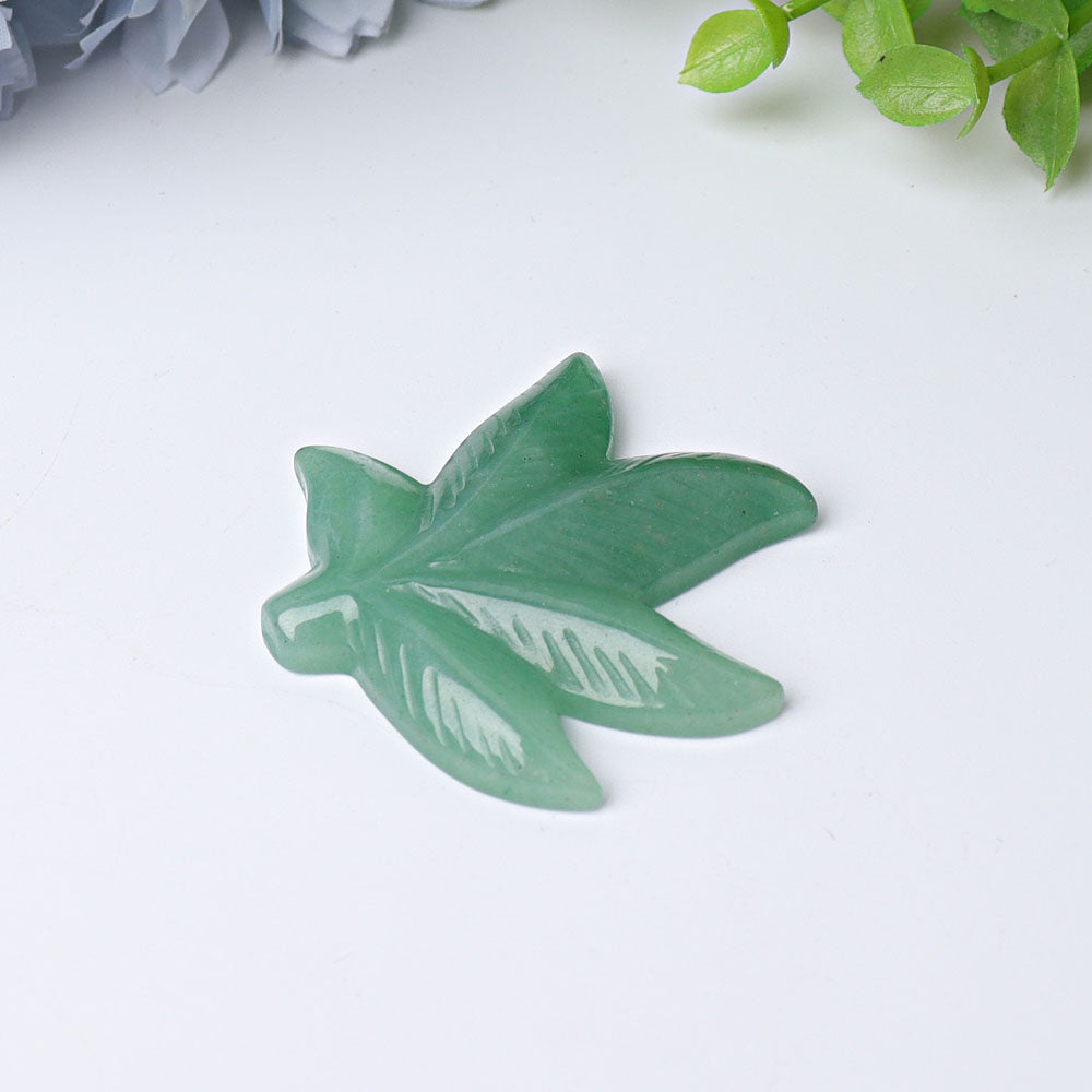 1.9" Crystal Leaf Figurine in Kambaba Jasper - Healing Carving