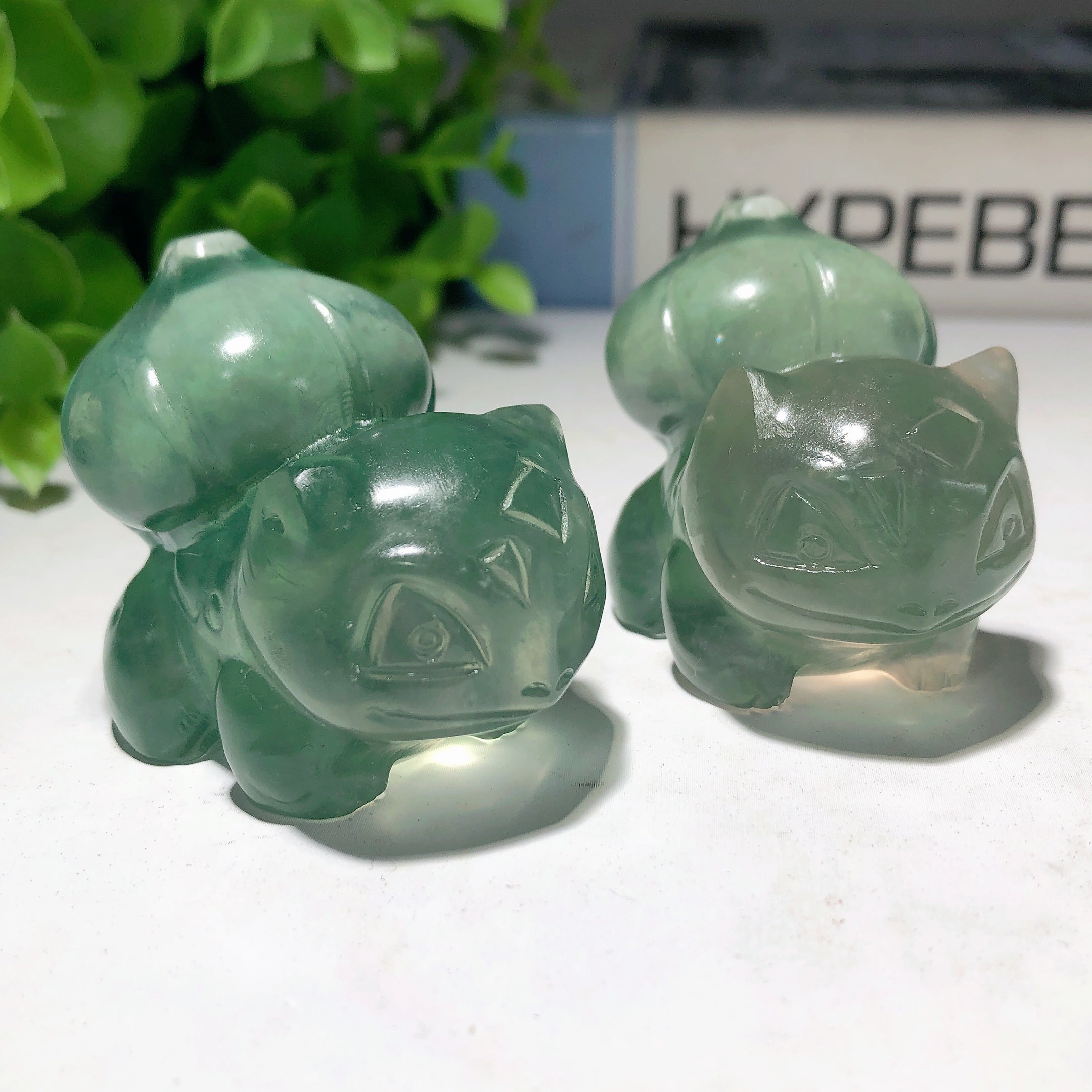 1.9 Inch Green Fluorite Carved Animal Figurine Crystal Healing