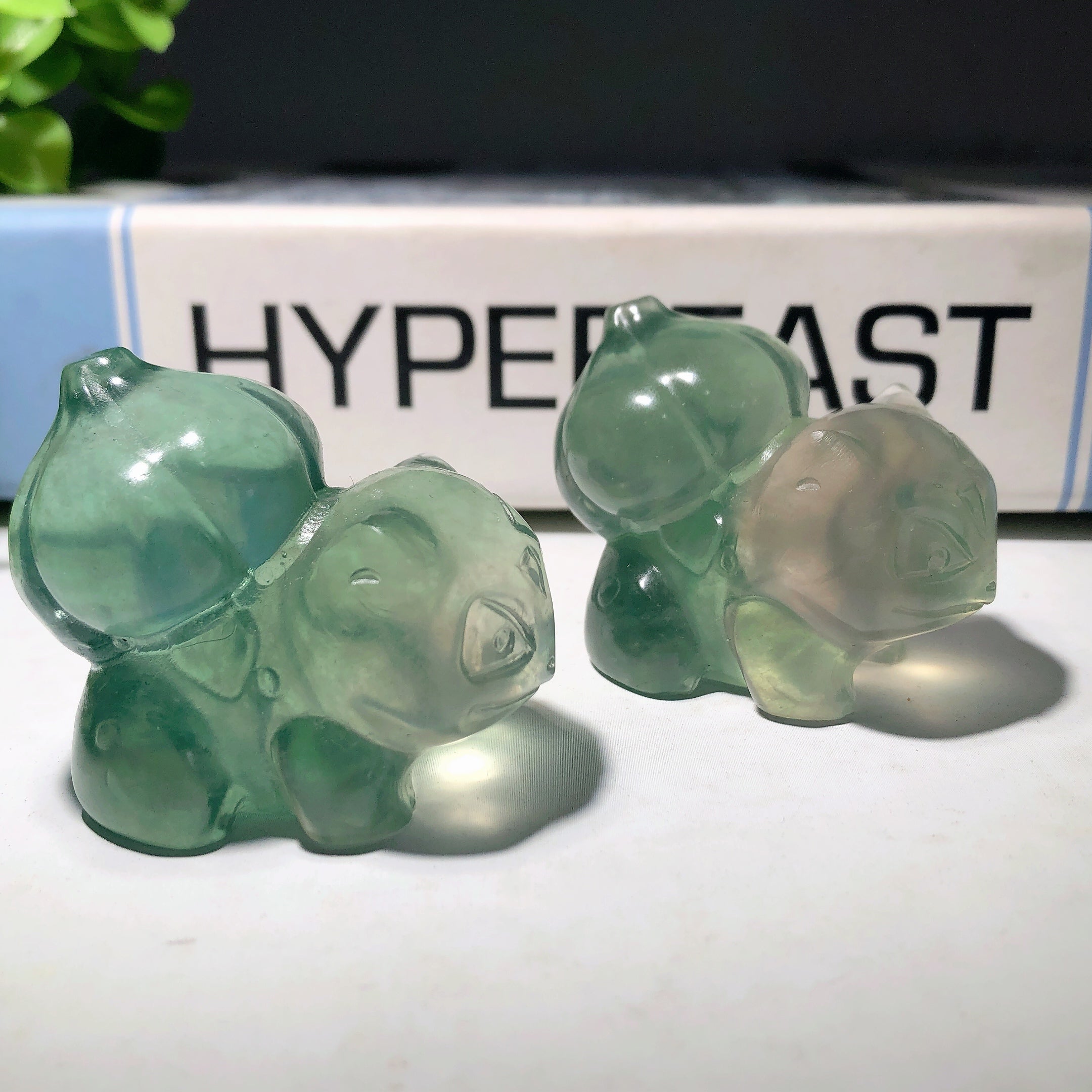 1.9 Inch Green Fluorite Carved Animal Figurine Crystal Healing
