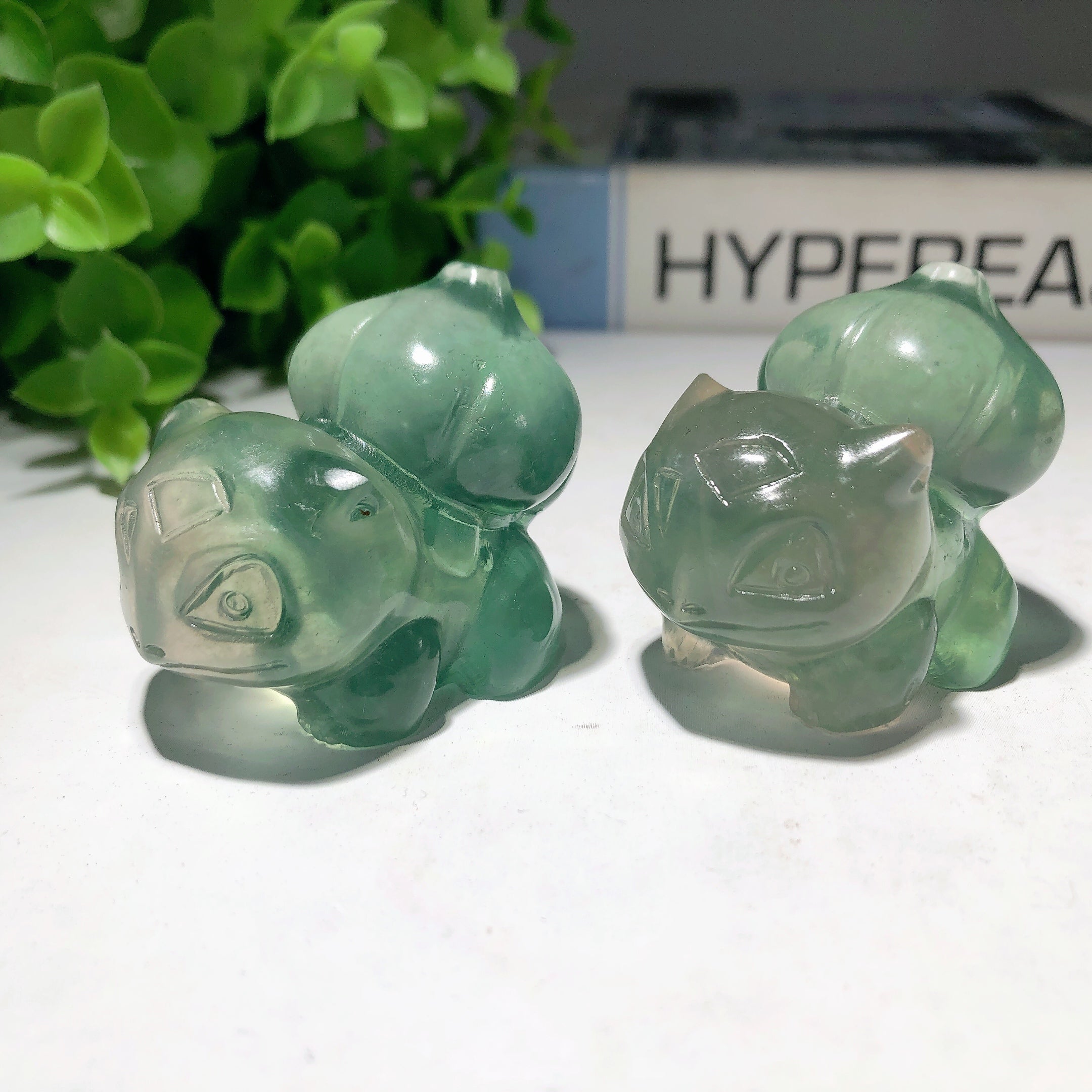 1.9 Inch Green Fluorite Carved Animal Figurine Crystal Healing