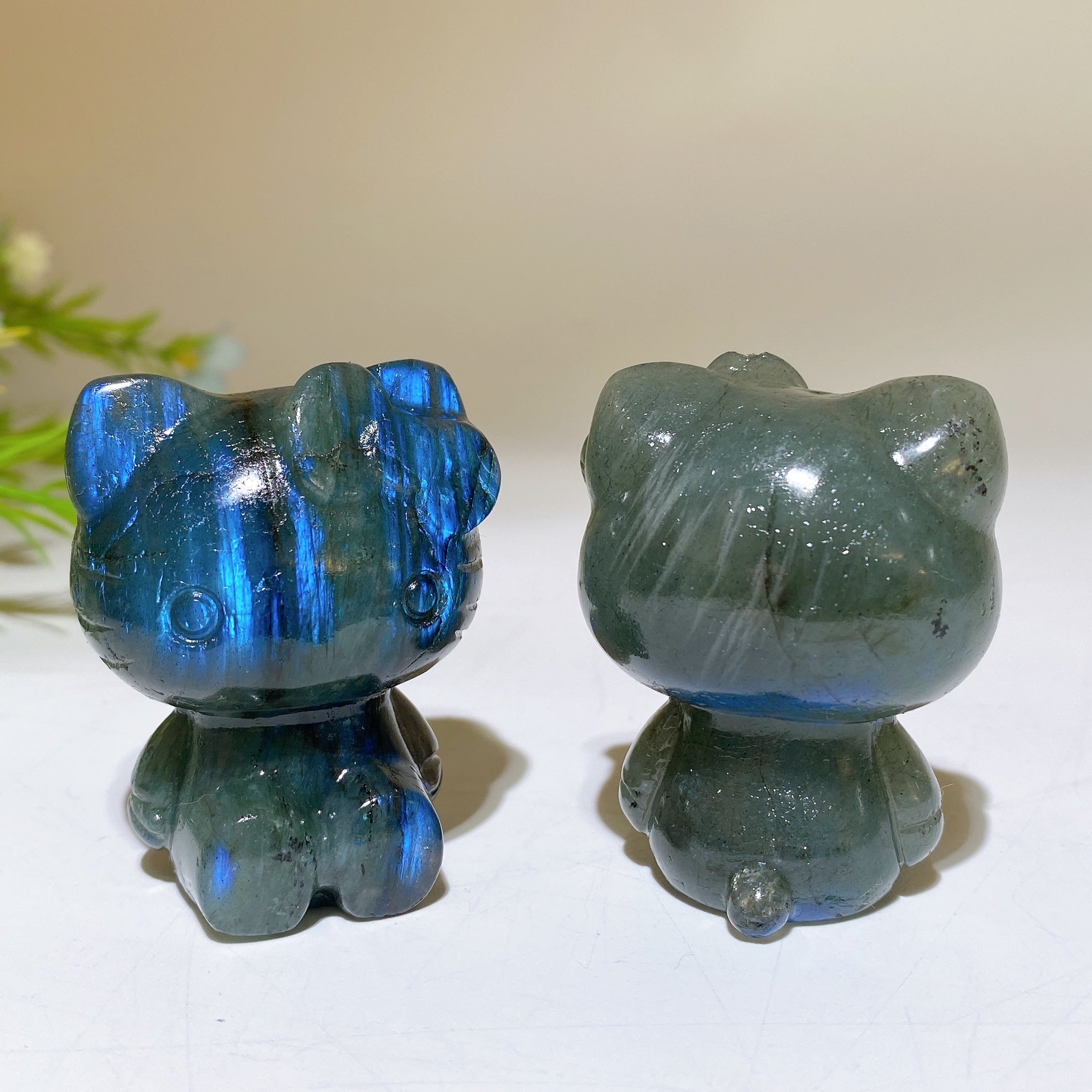 1.9 inch Labradorite Owl Crystal Figurine for Healing
