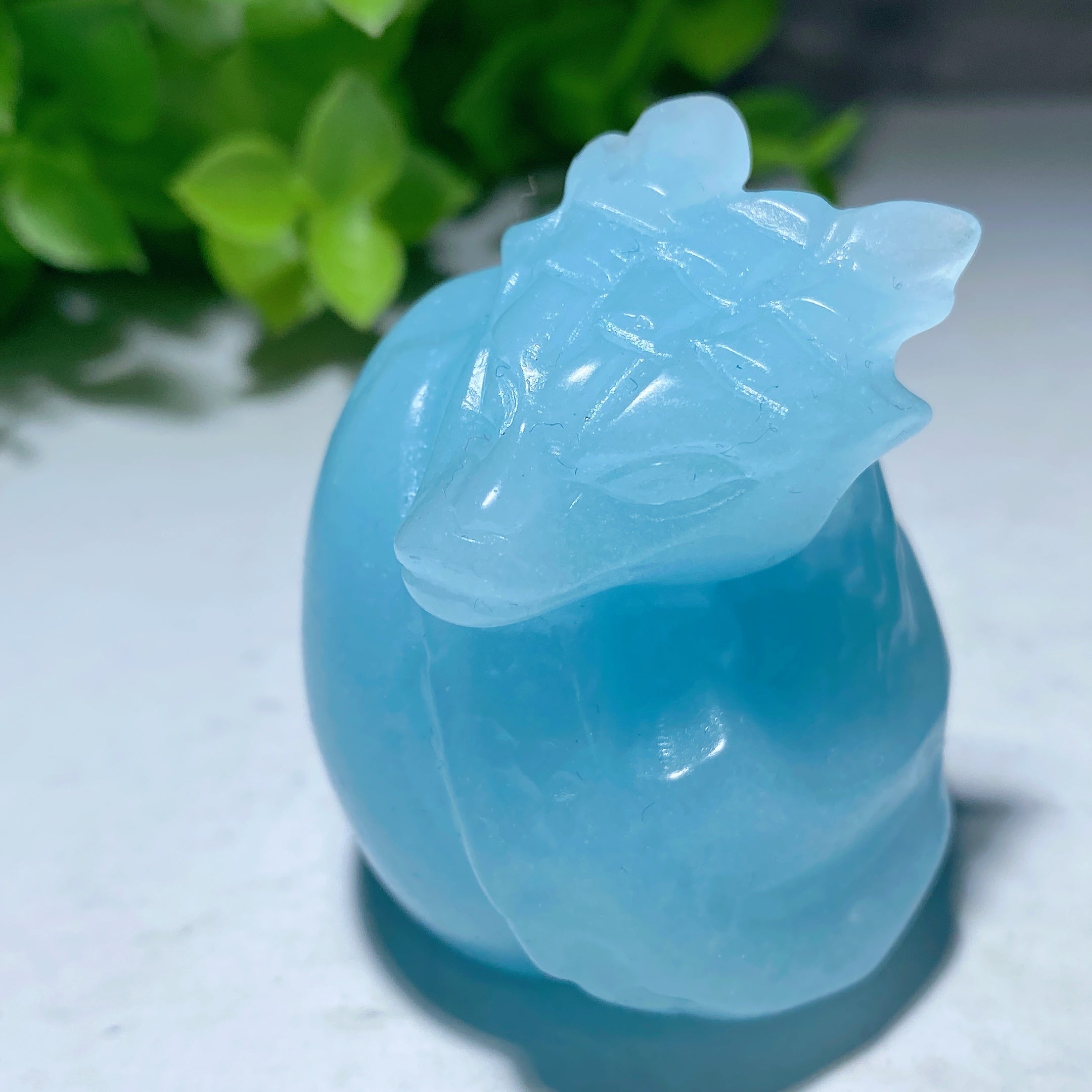1.9 inch Mixed Crystal Dragon Egg Carving for Healing