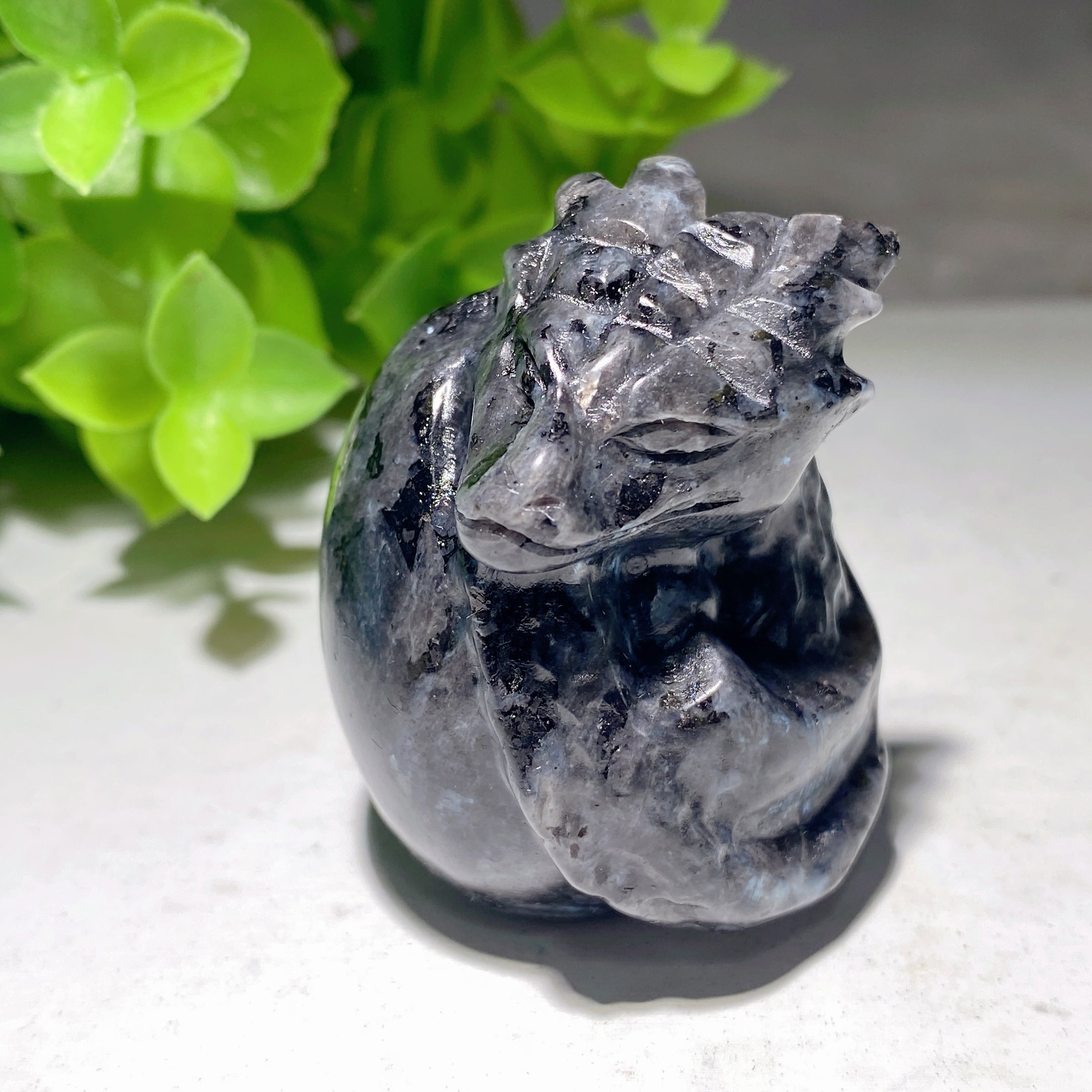 1.9 inch Mixed Crystal Dragon Egg Carving for Healing