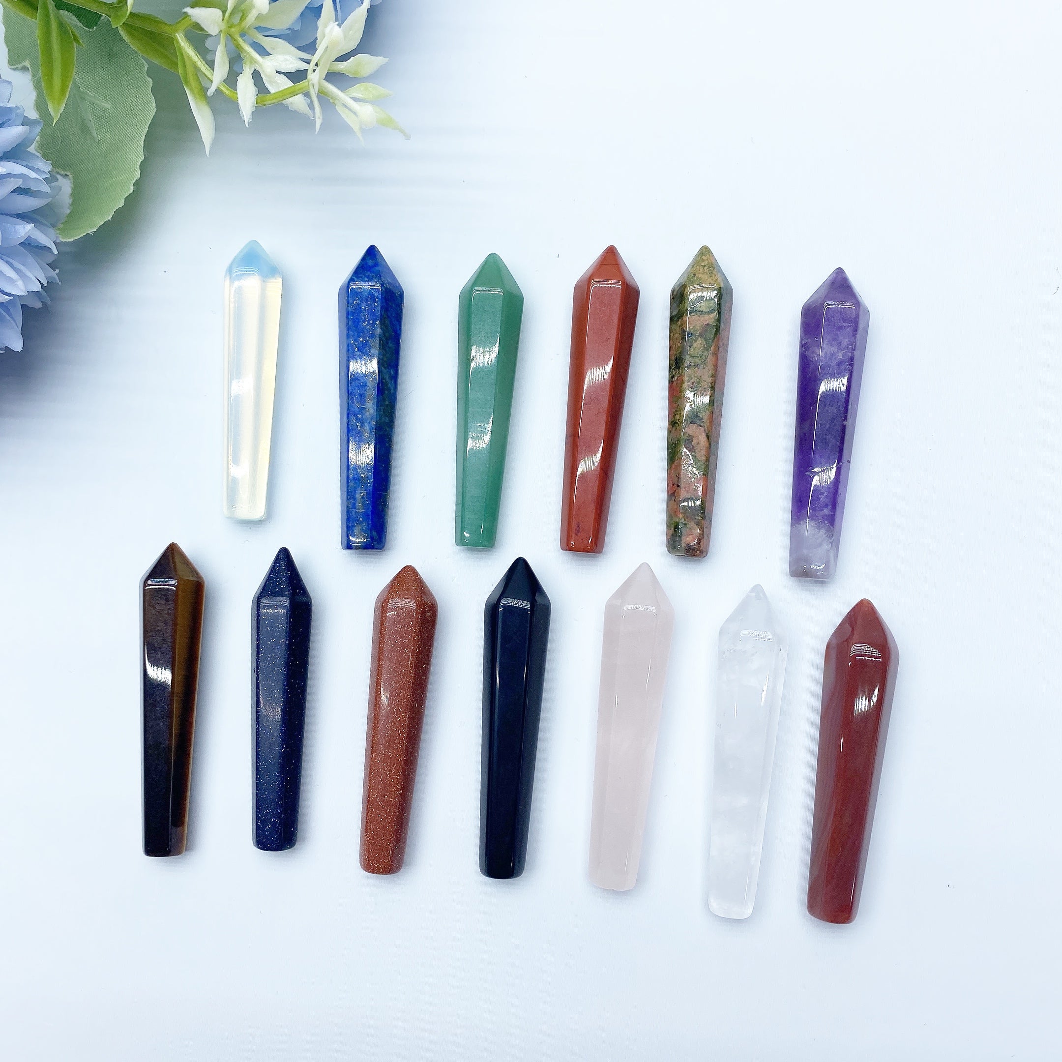 1.9 Inch Mixed Crystal Hexagonal Point for Healing