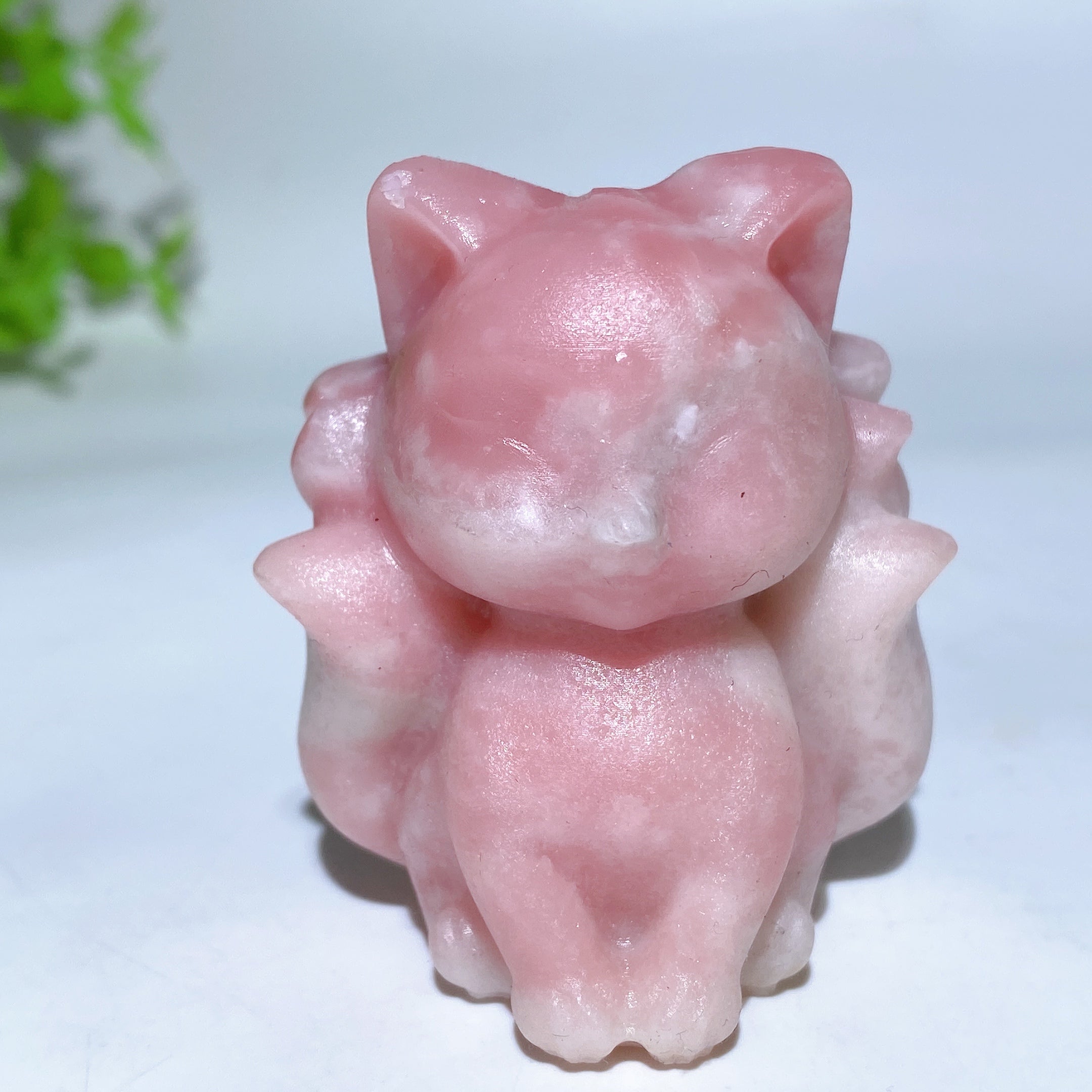 1.9 inch Crystal Nine-Tails Fox Carving Figurine | Healing Sounds