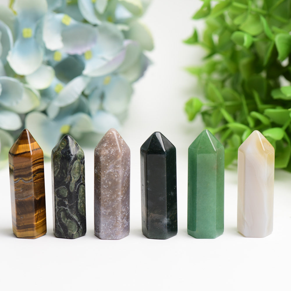 1.9 inch Mixed Crystal Point for Healing and Meditation