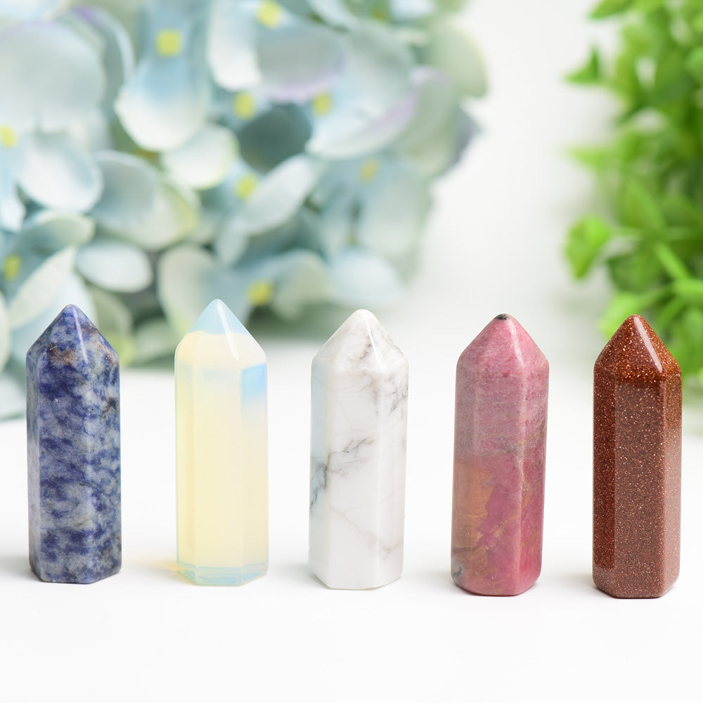 1.9 inch Mixed Crystal Point for Healing and Meditation